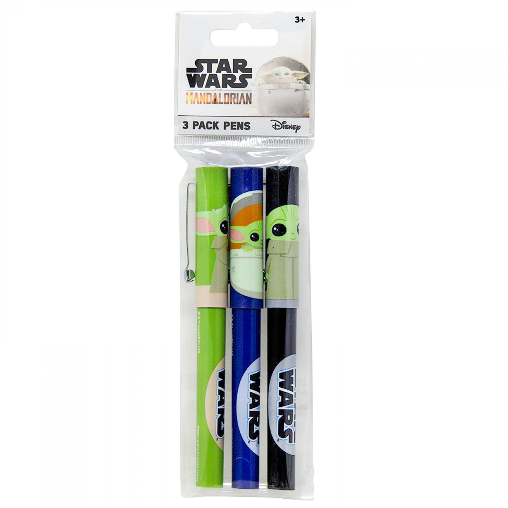 Star Wars The Mandalorian Grogu 3-Pack Pen Set, Multi-Color