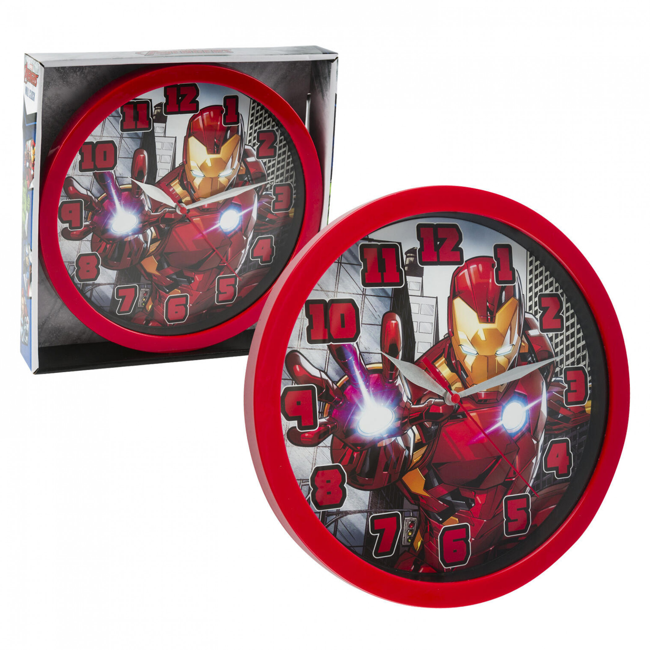 Marvel Comics The Iron Man Character 9 3/4' Wall Clock, Red