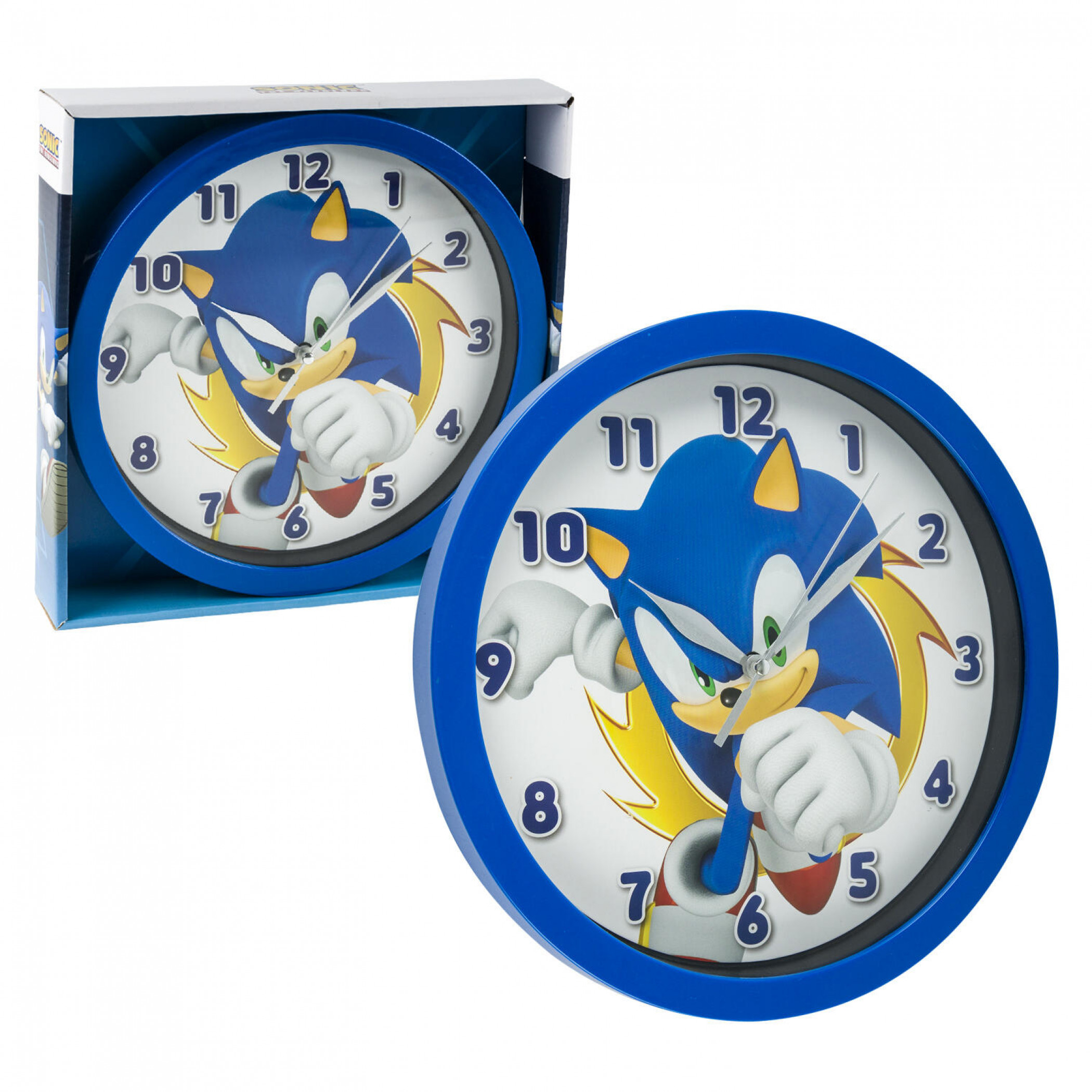 Sonic the Hedgehog Character Print 9 3/4' Wall Clock, Blue