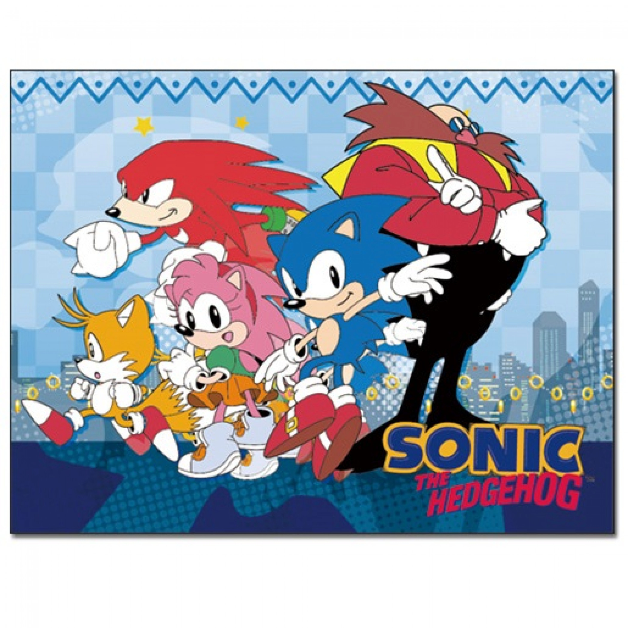 Sonic the Hedgehog Sublimated Throw Blanket, Blue