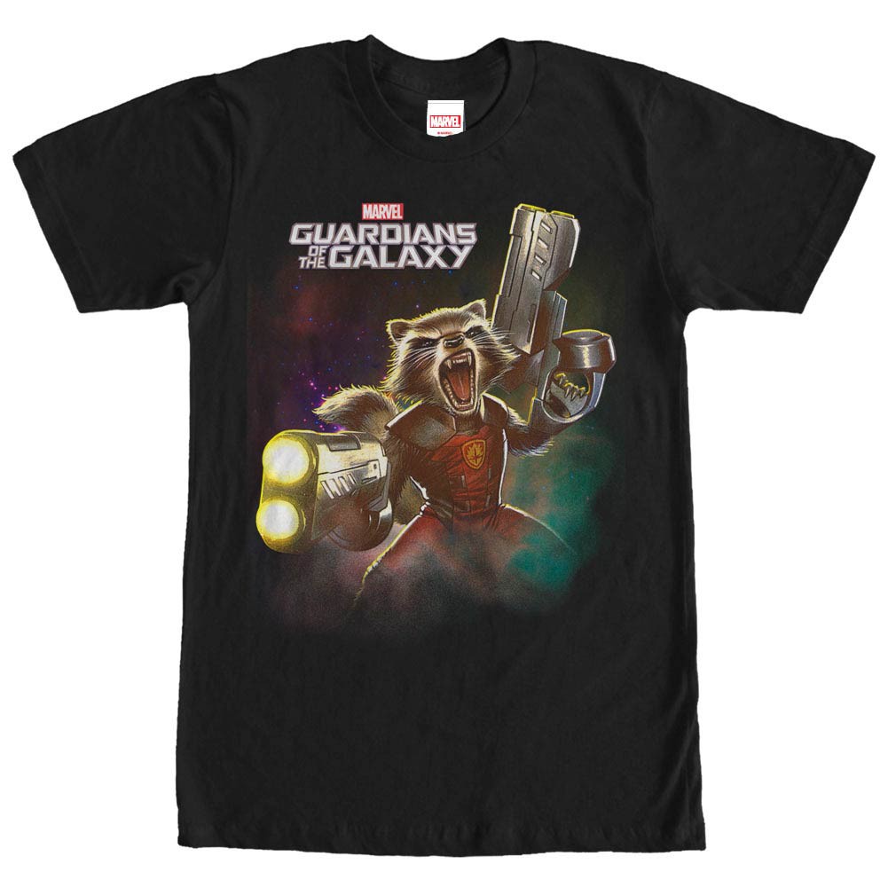 Guardians Of The Galaxy Complex Space Black Mens T-Shirt, Black
