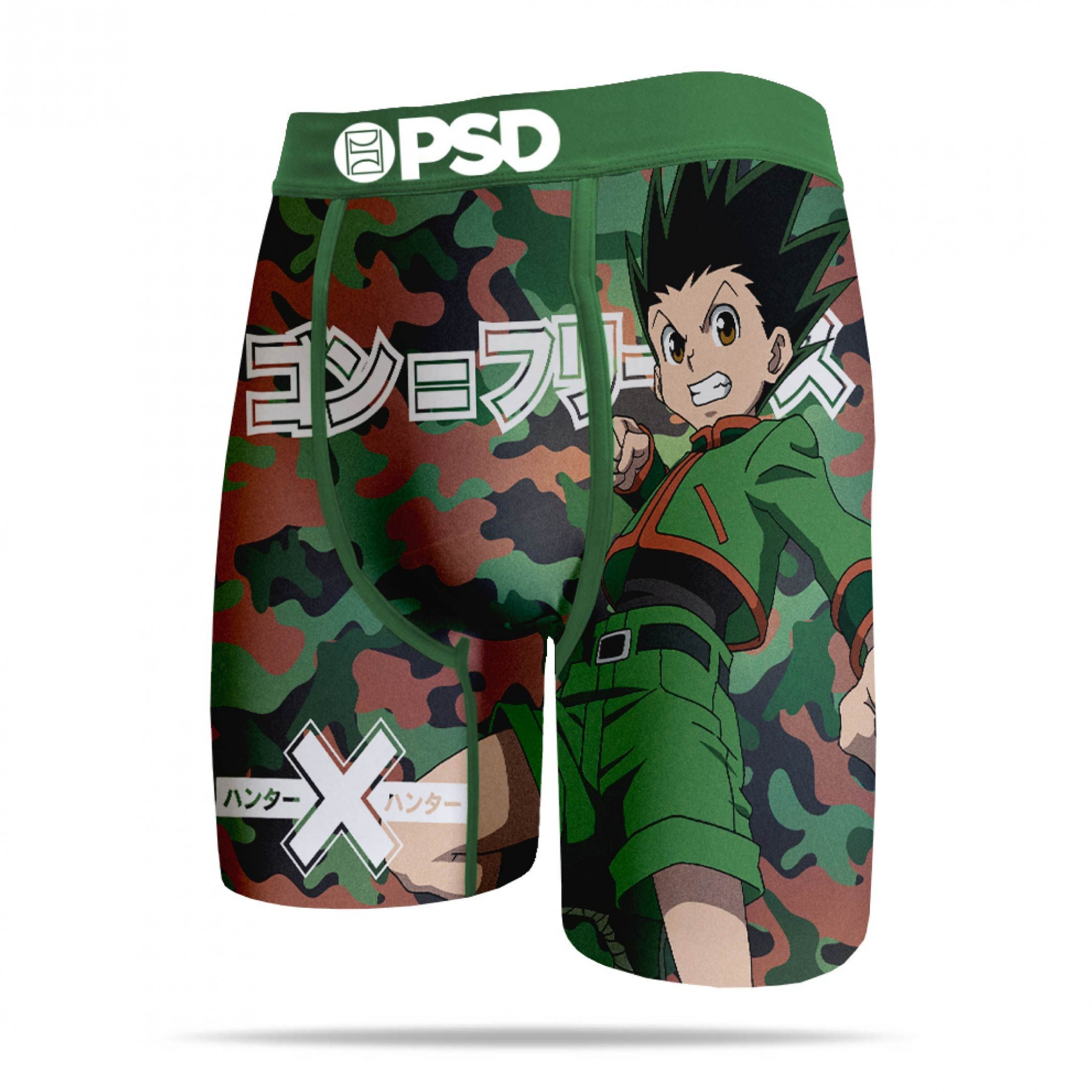 Hunter X Hunter Gon Camo Men's PSD Boxer Briefs, Green