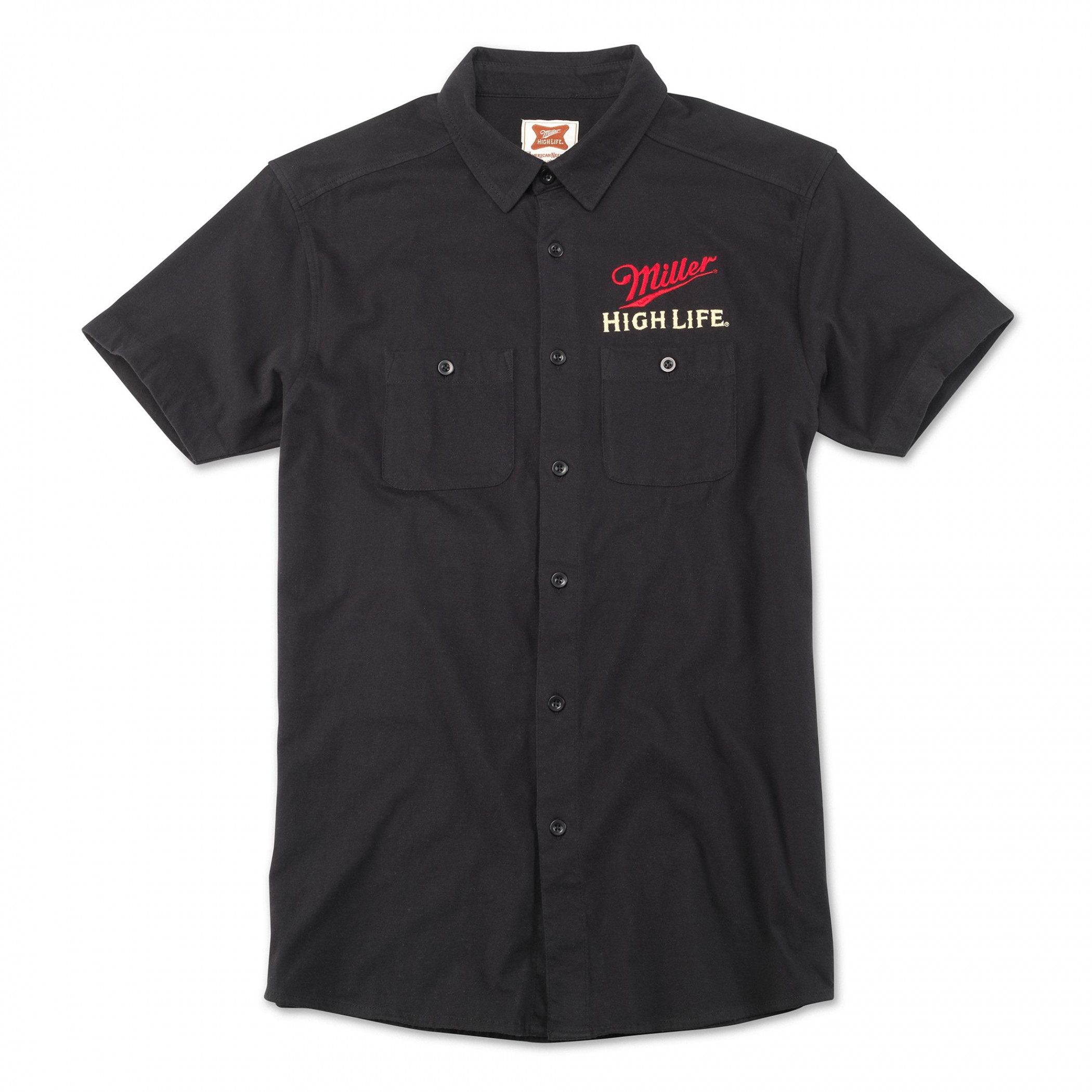 Miller High Life Brew Master Button Down Front and Back Print Shirt