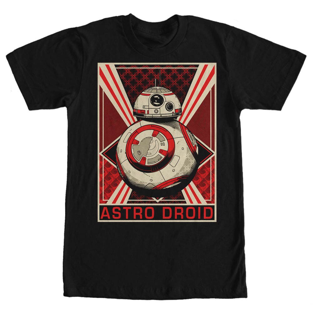 Star Wars Episode 7 Droid Black T-Shirt, Black
