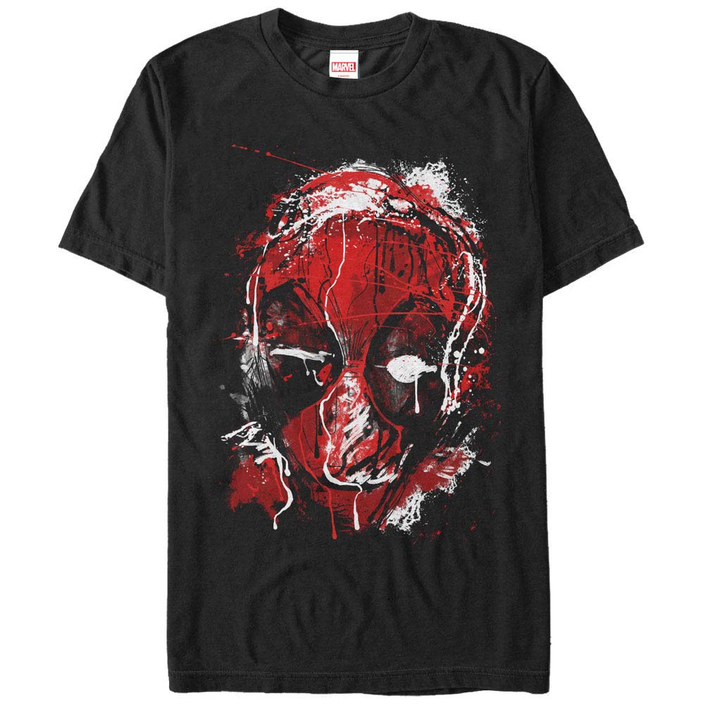 Deadpool Drippy Black Mens T-Shirt, Black