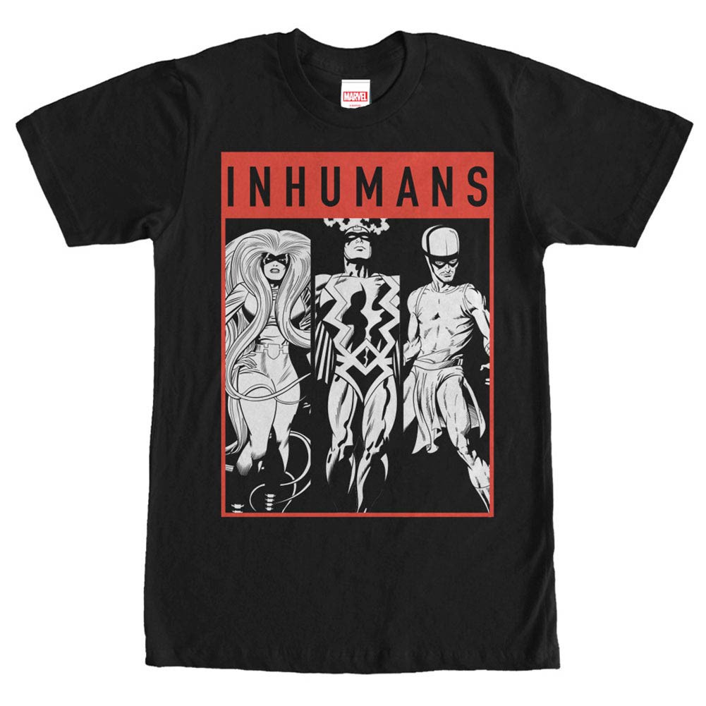 Marvel Teams Tri Inhuman Black Mens T-Shirt, Black