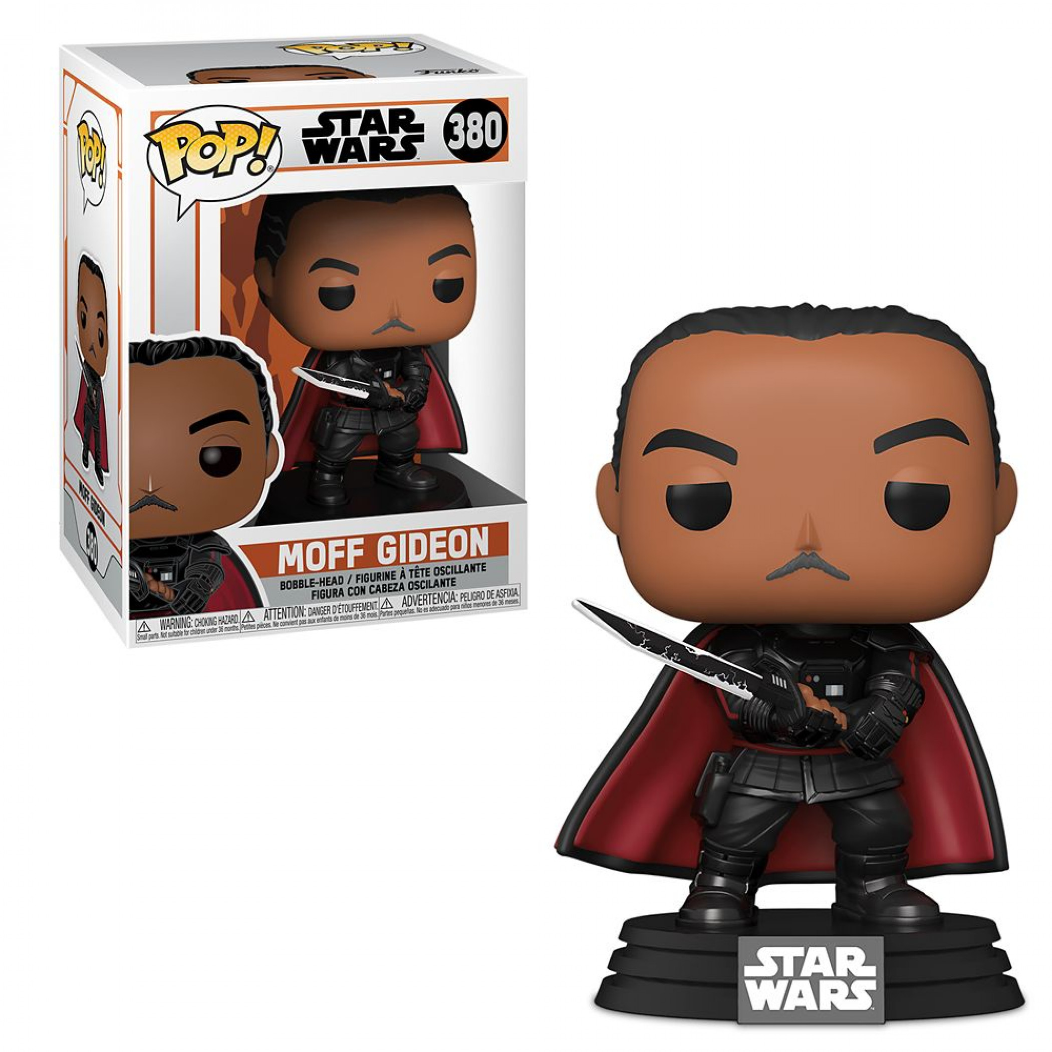 Star Wars The Mandalorian Moff Gideon wielding the Darksaber Funko POP! Vinyl Figure, Multi-Color