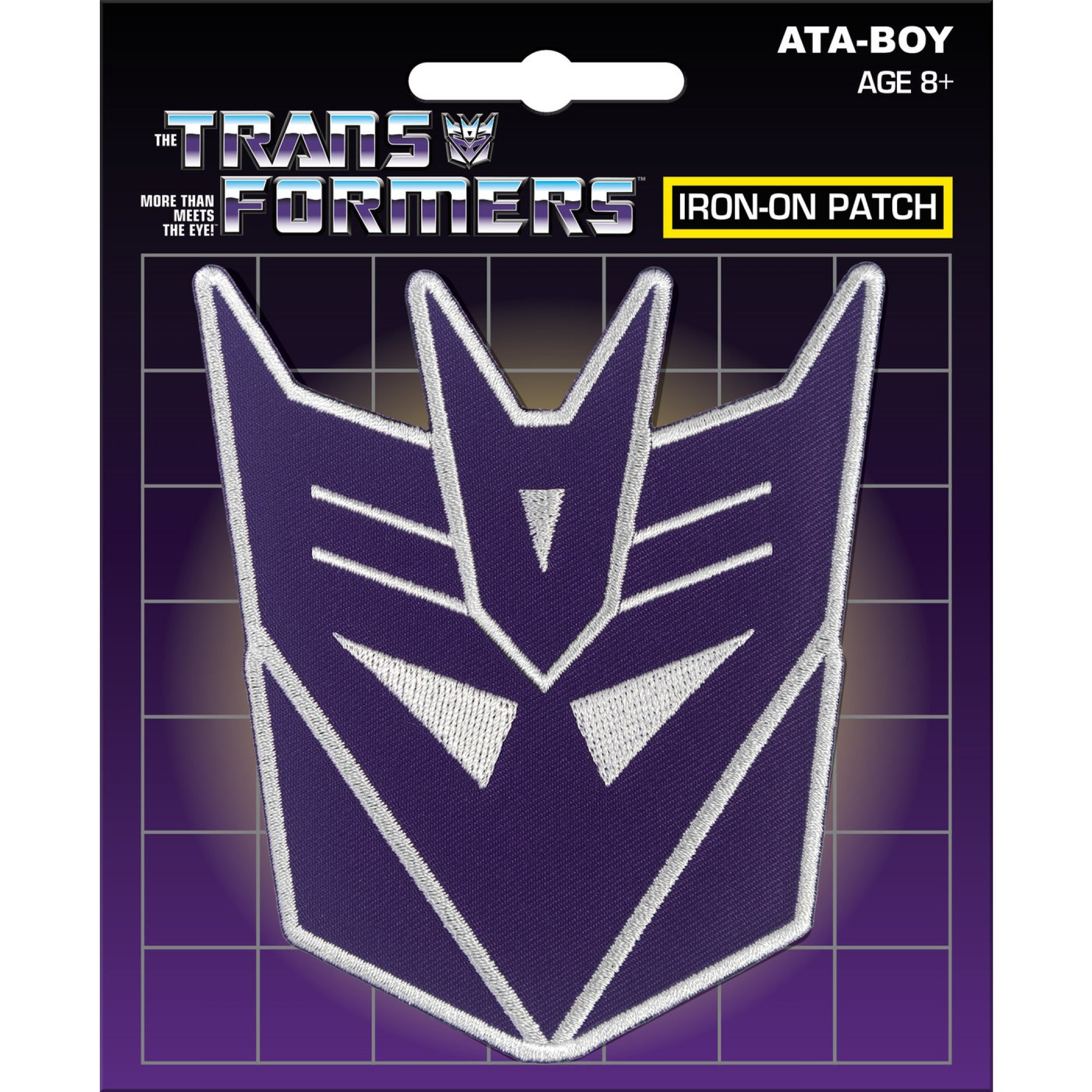 Transformers Decepticon Iron On Patch, Purple
