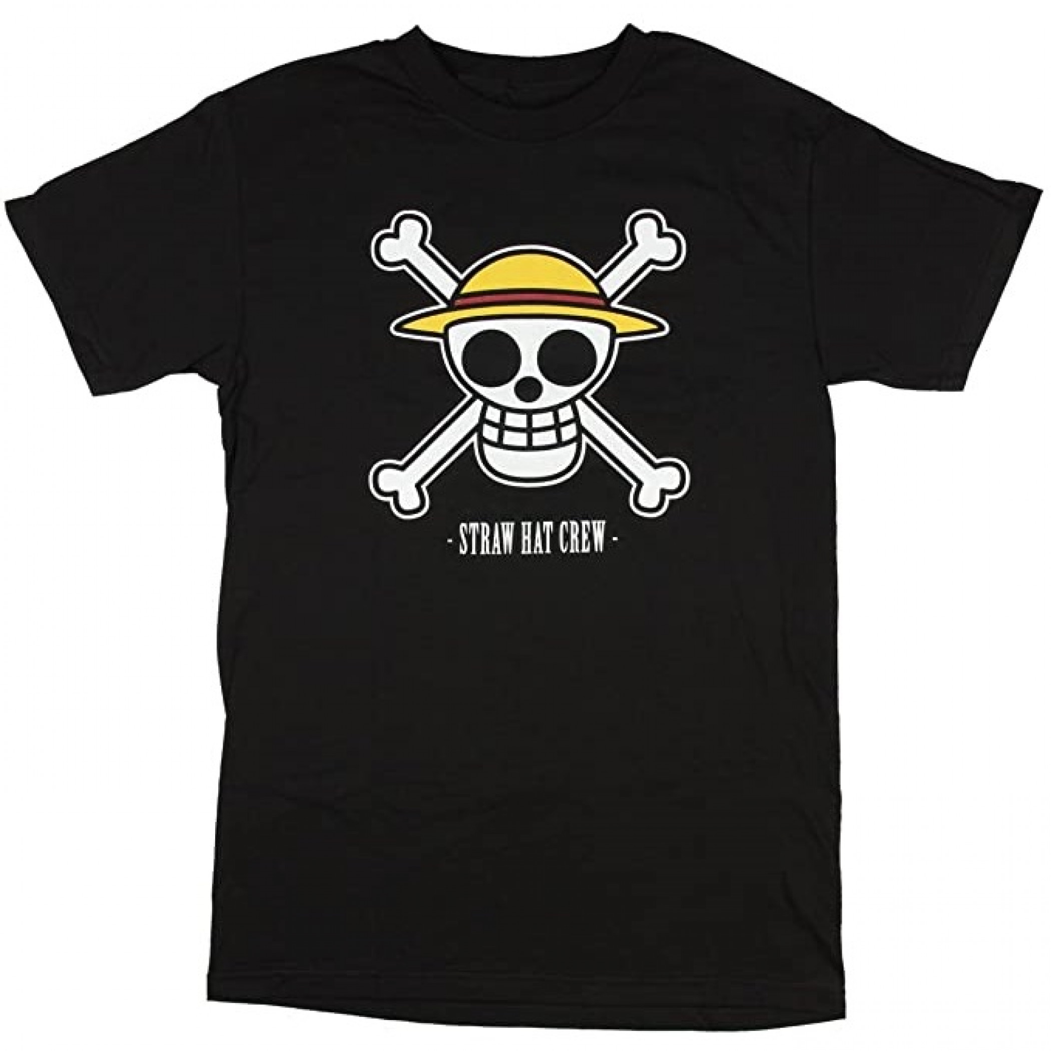 One Piece Luffy's Flag Emblem T-Shirt, Black