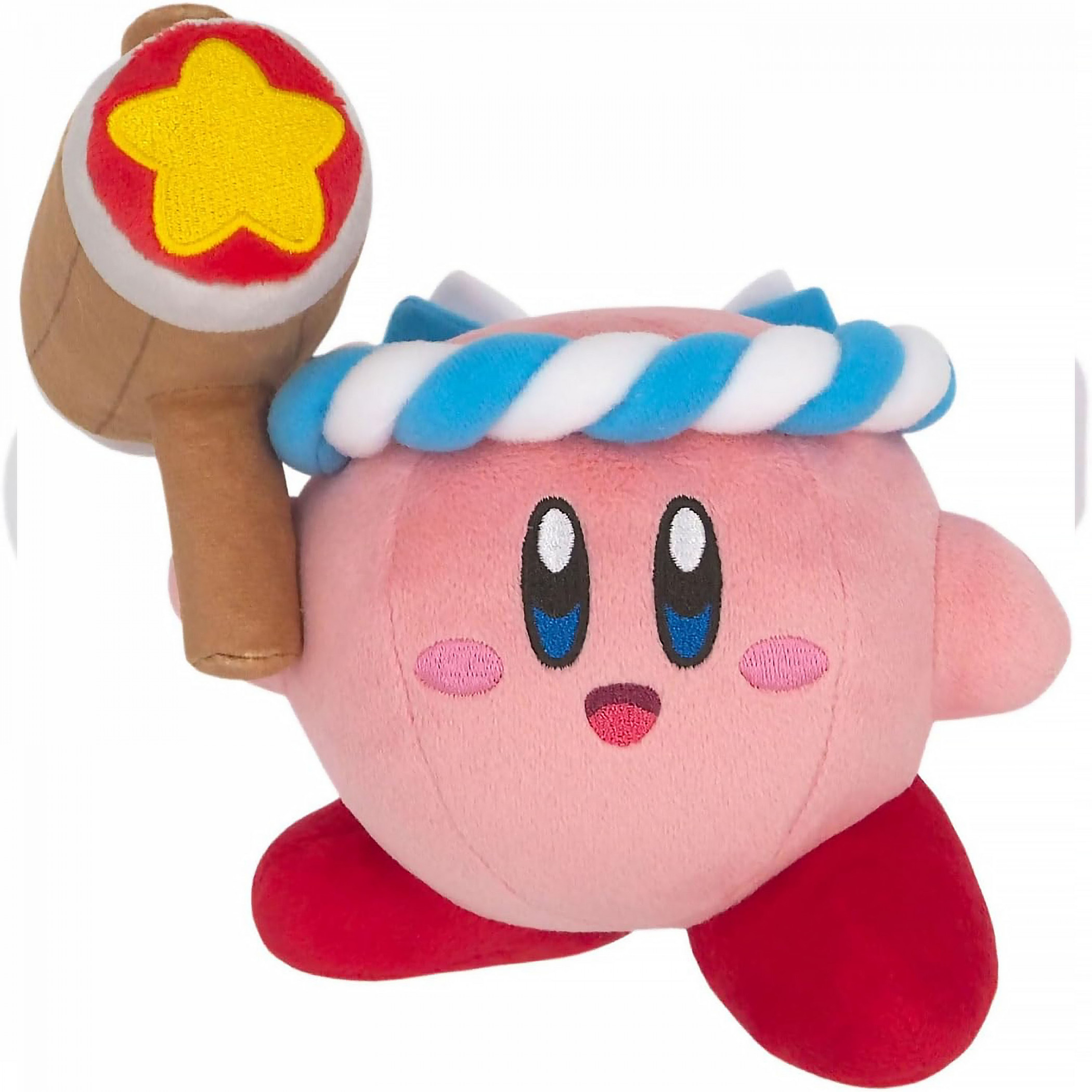 Kirby Hammer Power Up 6 Inch Plush Doll, Pink