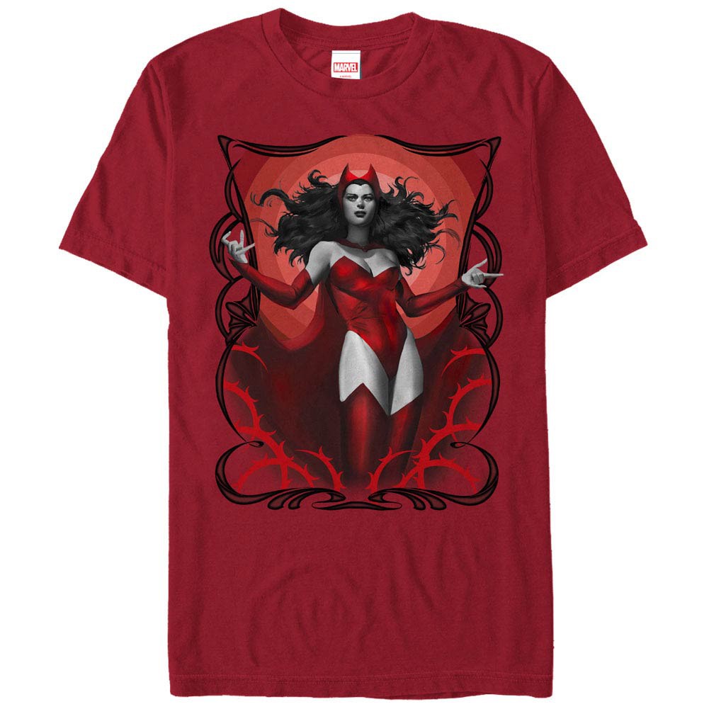 Marvel Teams Scarlet Red Red Mens T-Shirt, Red