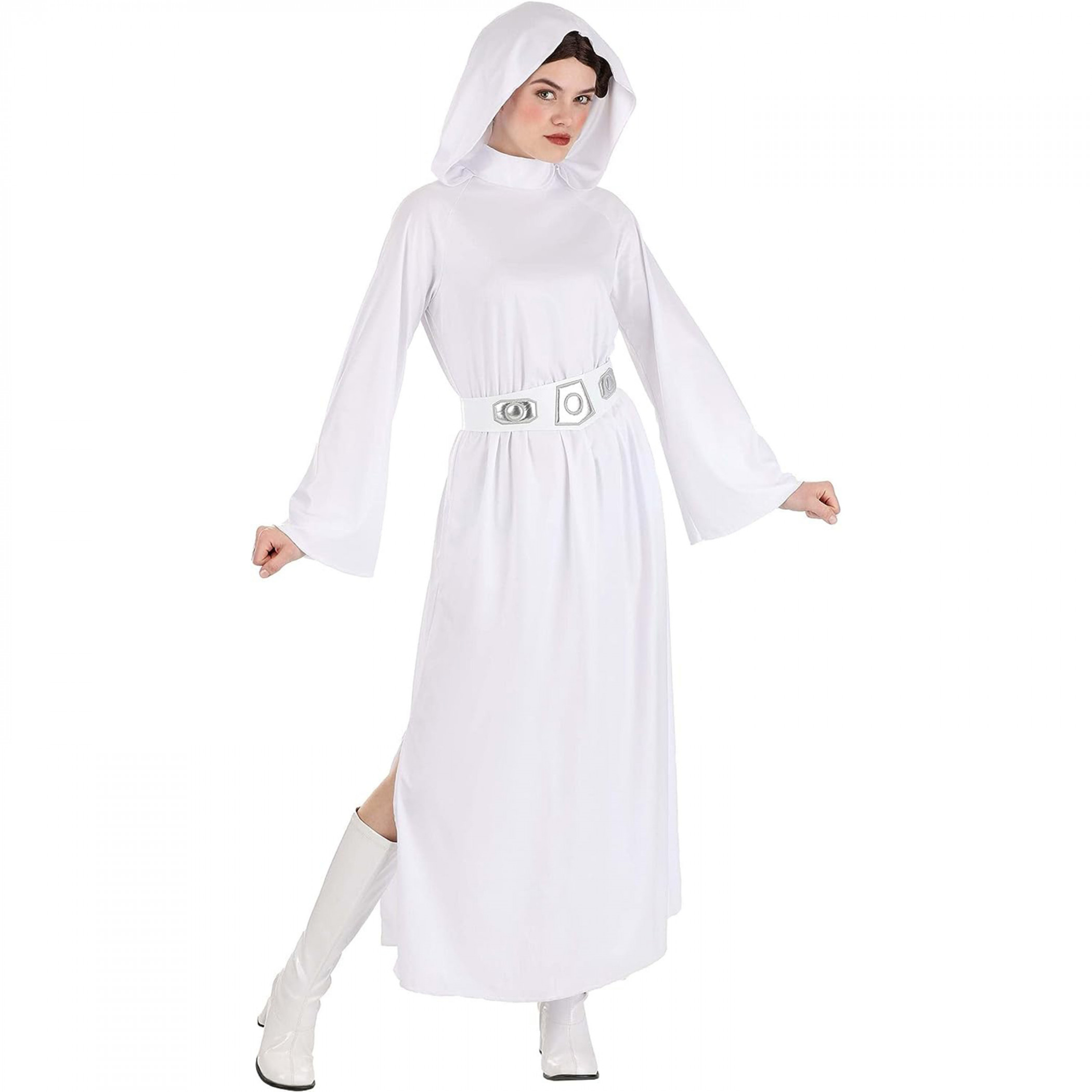 Star Wars Princess Leia Hooded Women's Halloween Costume, White