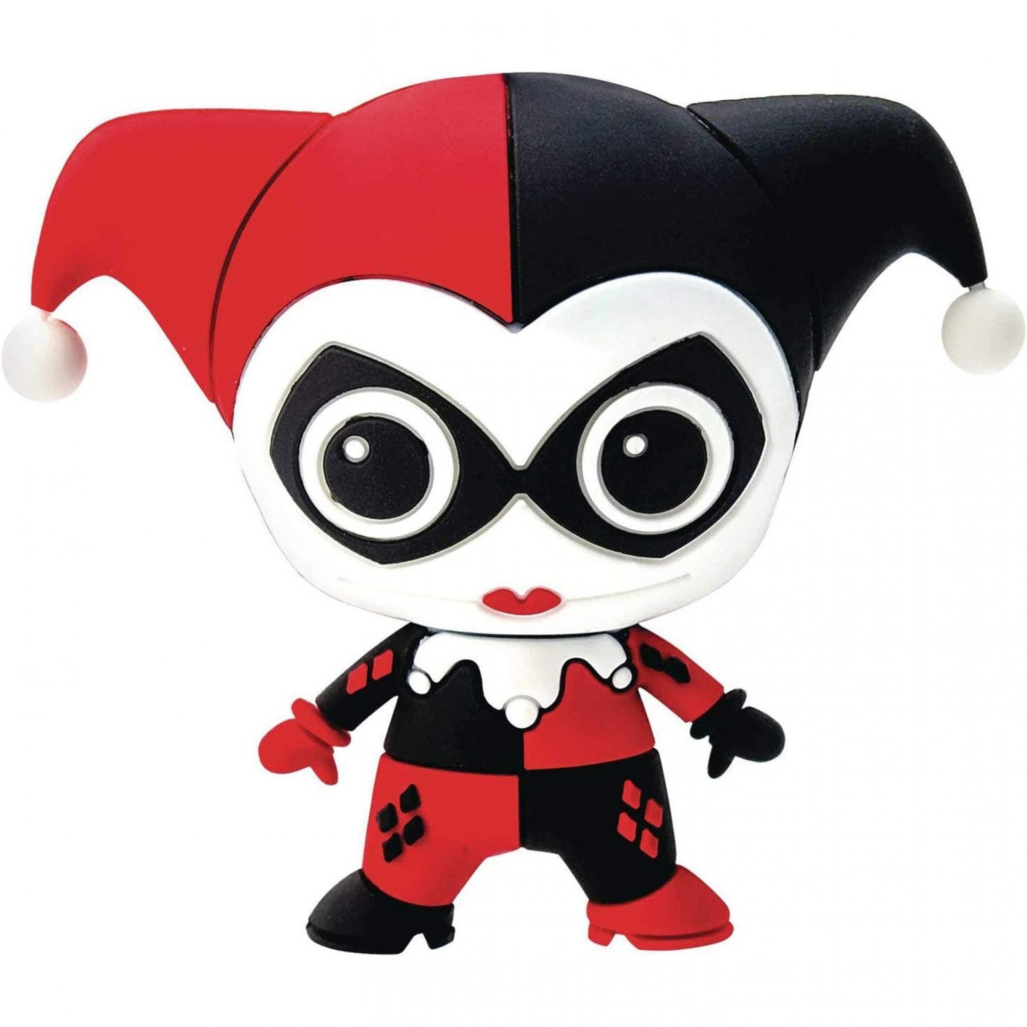 Harley Quinn Classic Character 3D Foam Magnet, Multi-Color