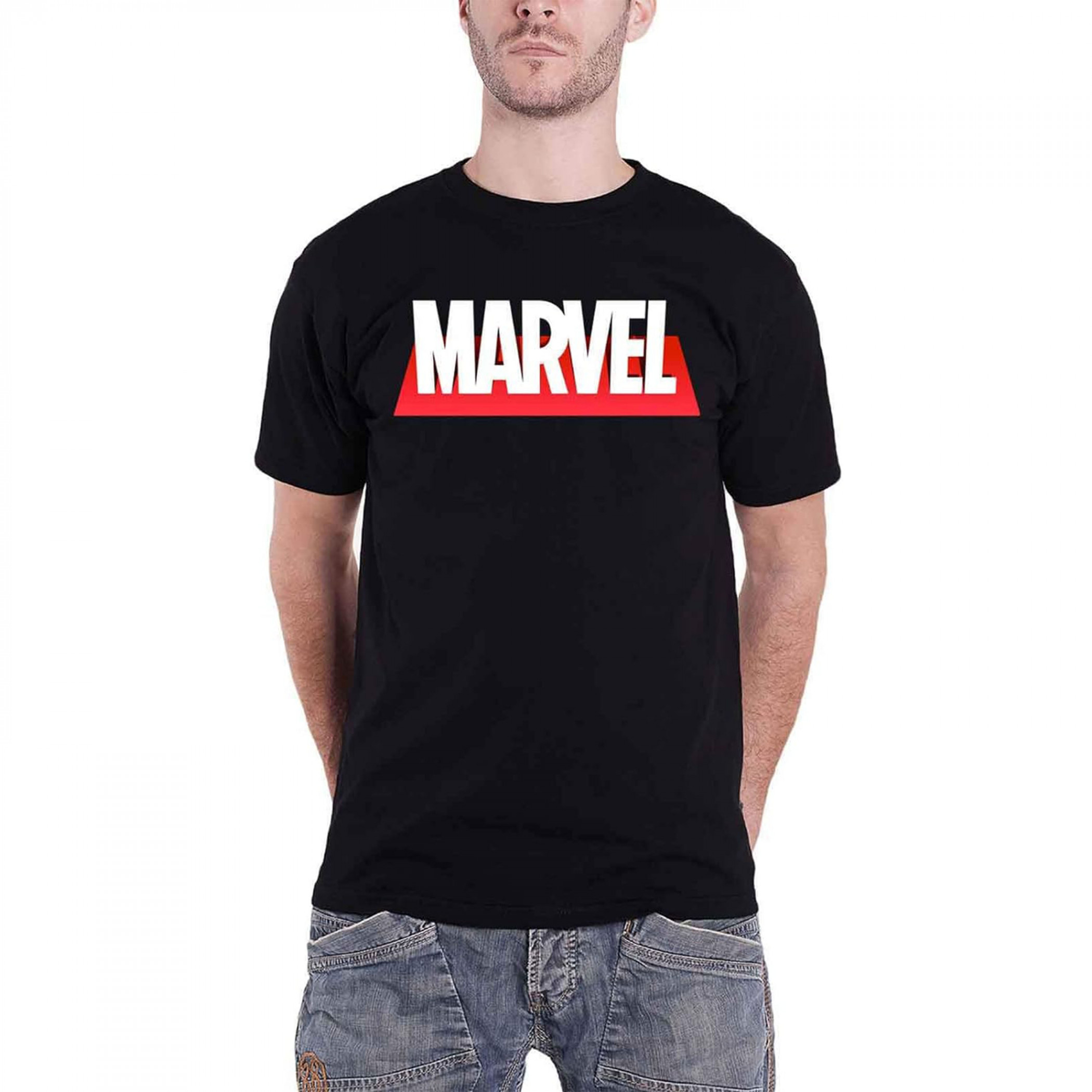 Marvel Shadow Logo T-Shirt, Black