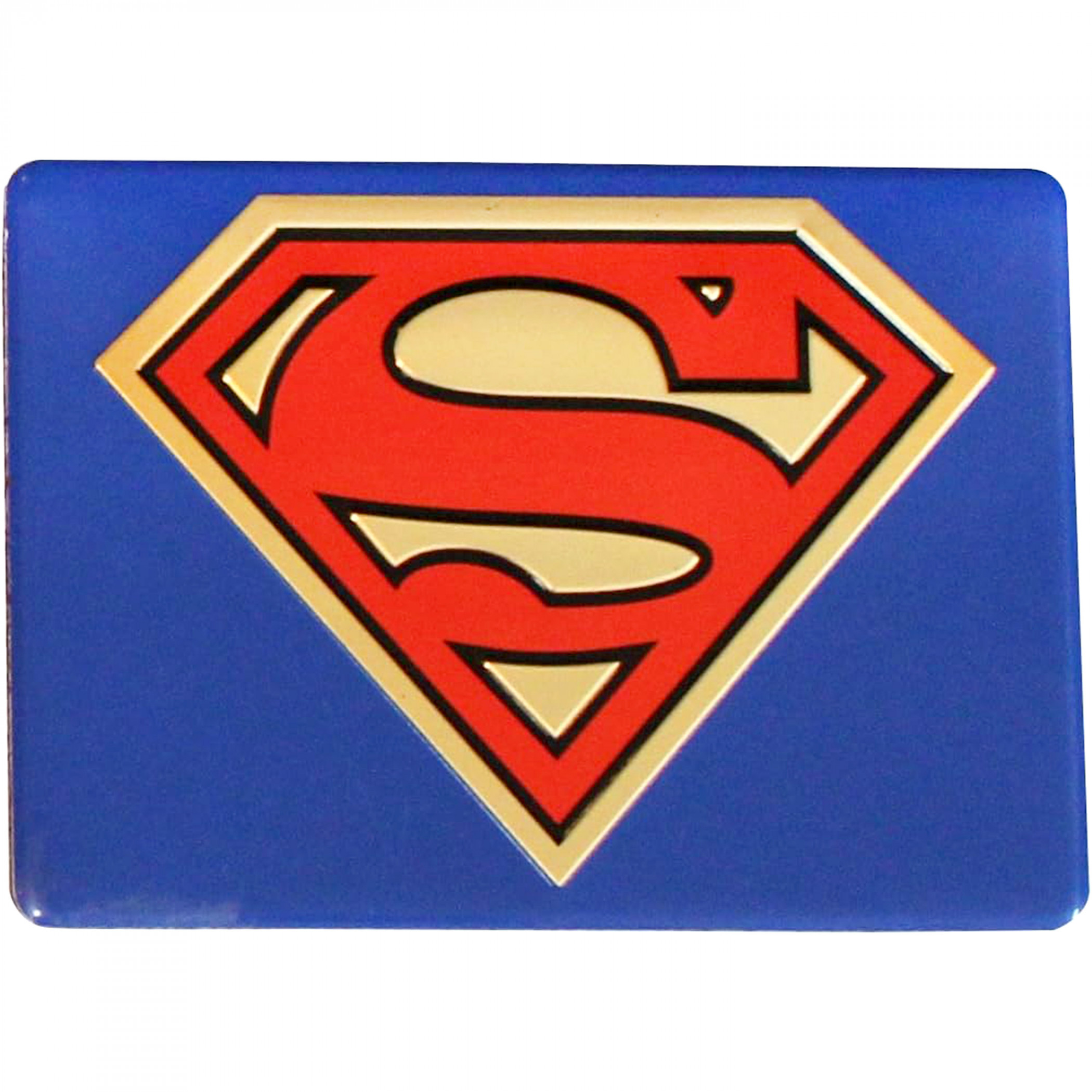 Superman Classic Logo Metal Magnet, Blue