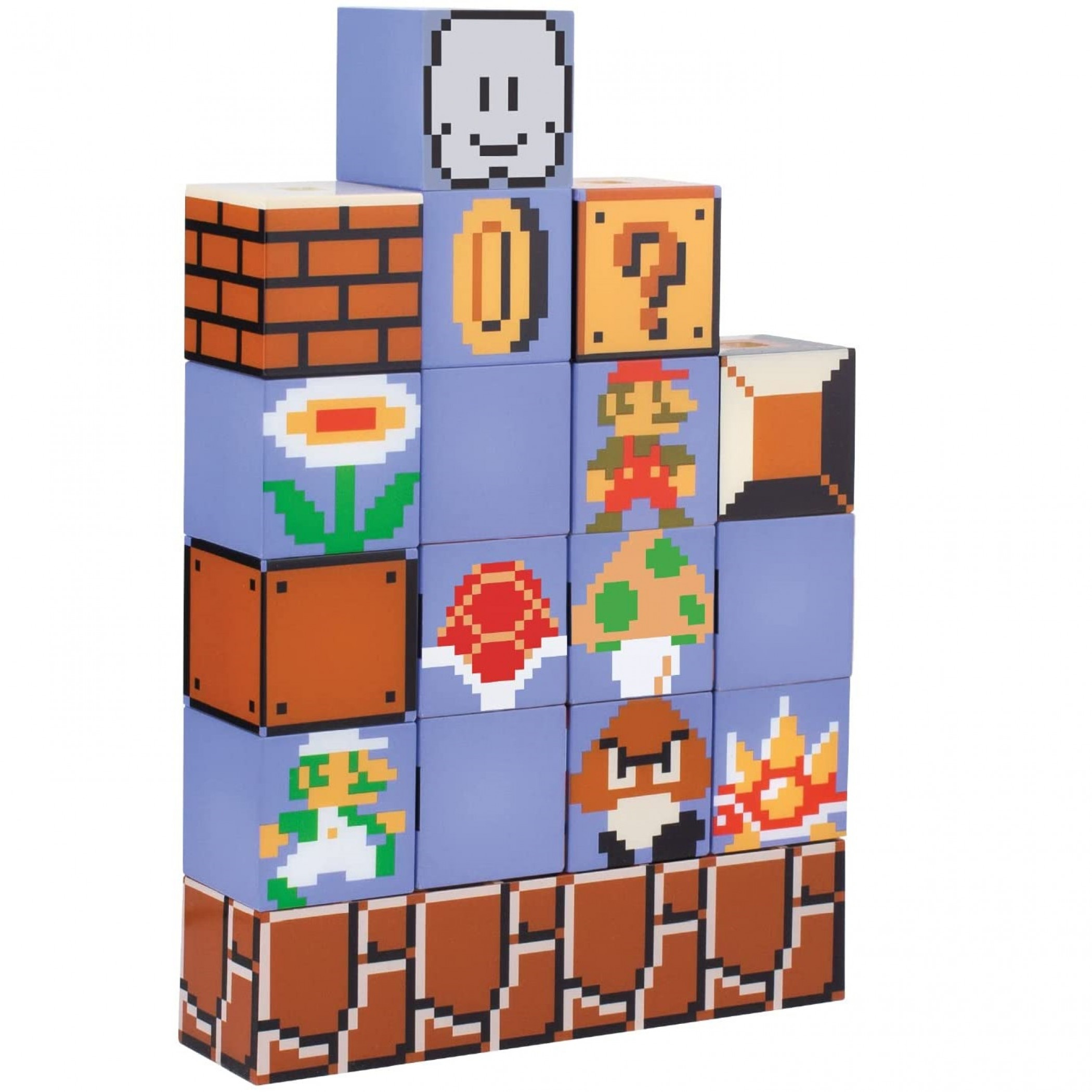 Nintendo Super Mario Build a Level Block Building Light, Multi-Color