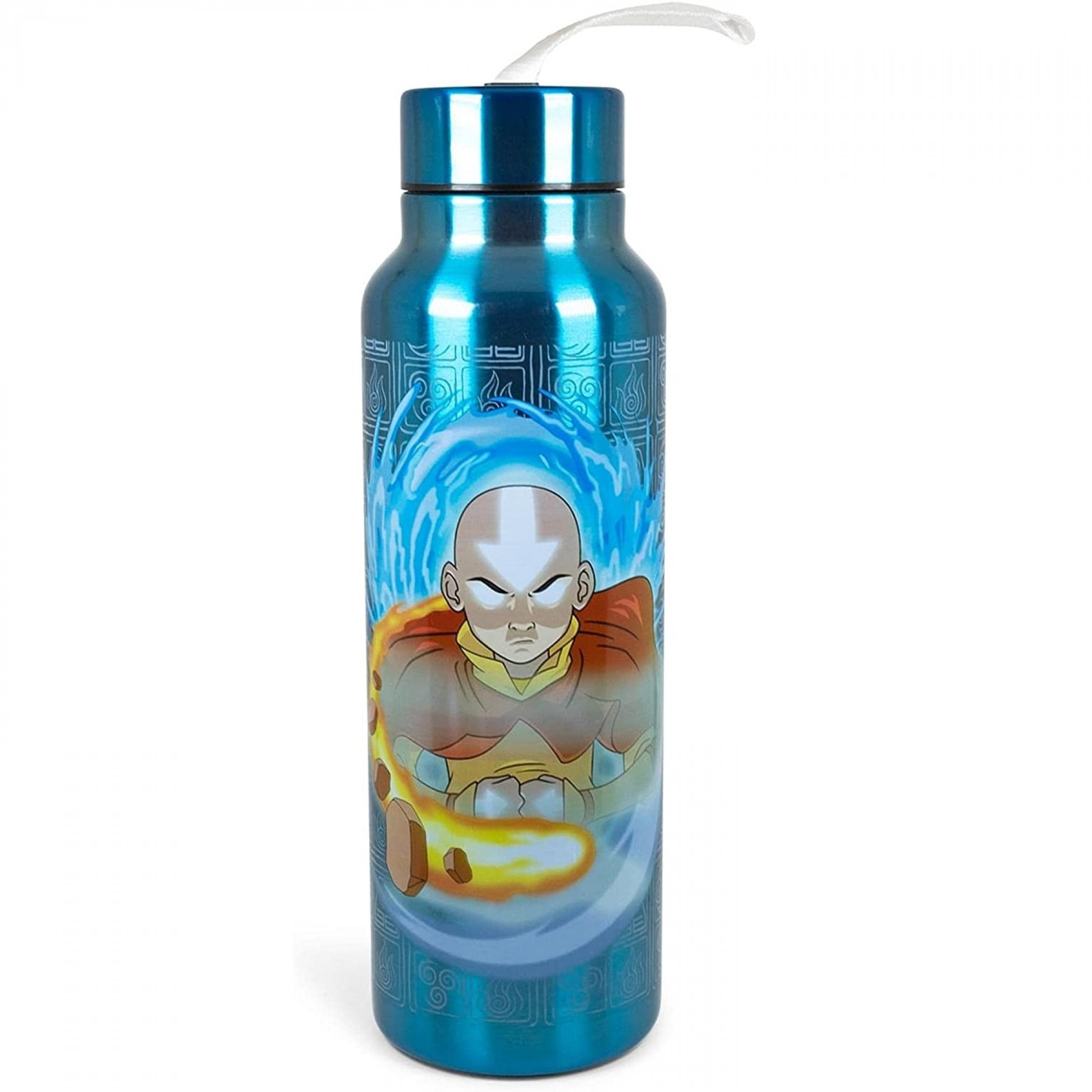 Avatar: The Last Airbender Elements 27oz Stainless Steel Water Bottle w/Strap, Multi-Color
