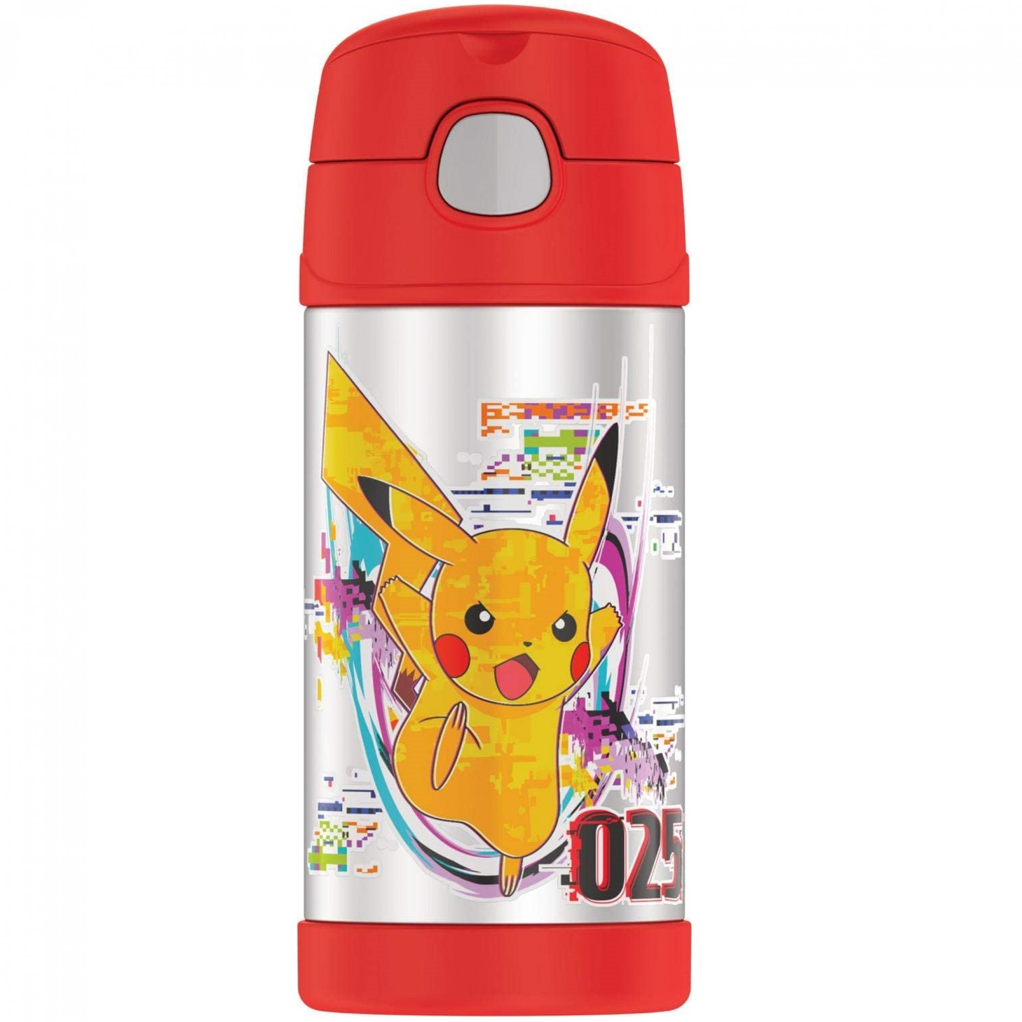 Pokemon Pikachu 12 Oz Thermos Bottle, Multi-Color