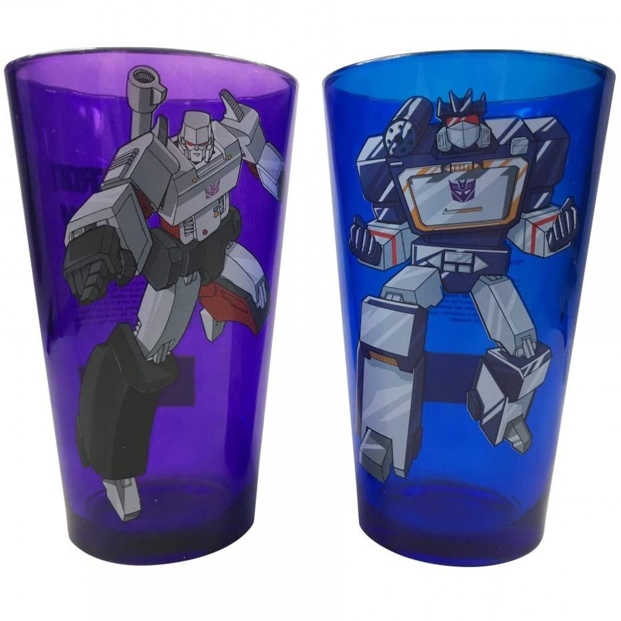 Transformers Classic Megatron & Soundwave 2-Piece Pint Glass Set, Multi-Color
