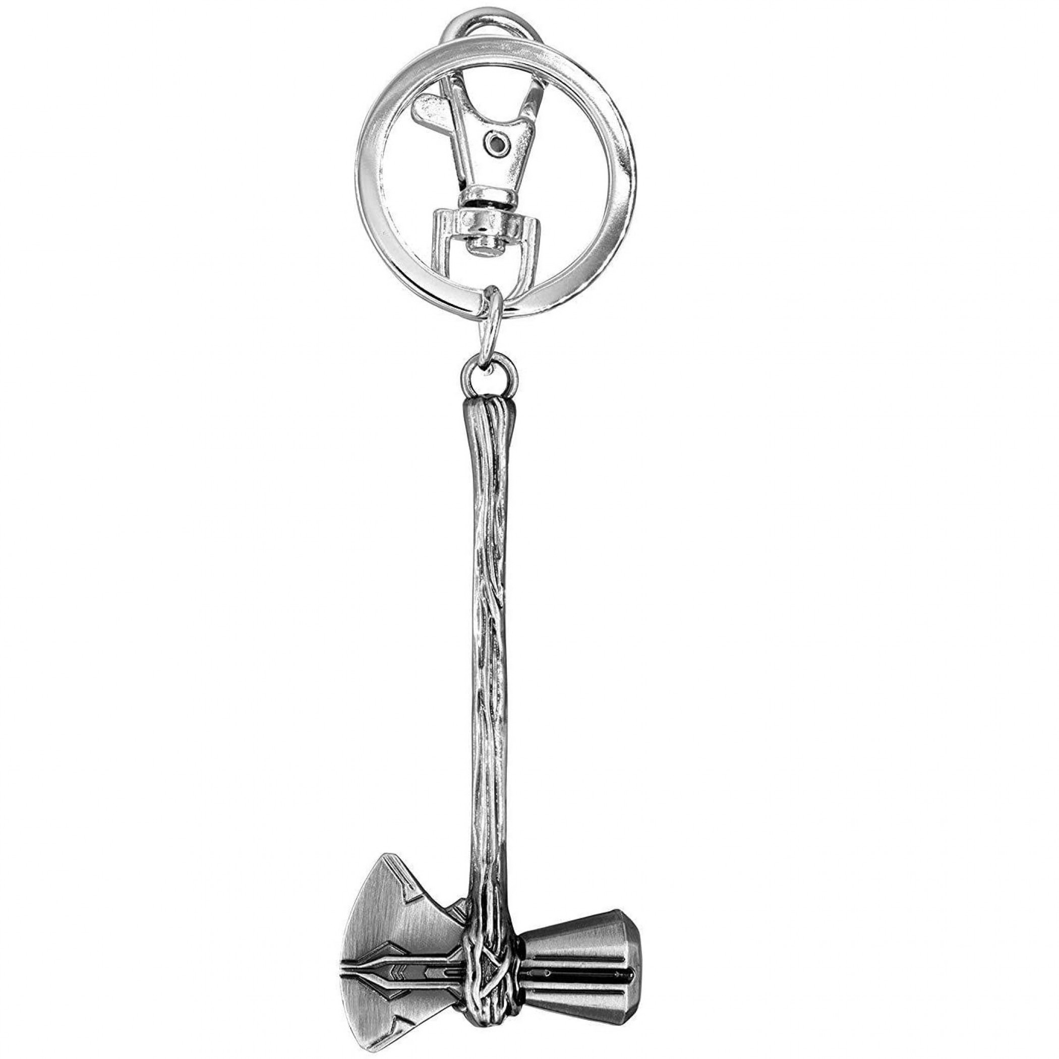 Marvel Comics Thor's Stormbreaker Pewter Keychain, Silver