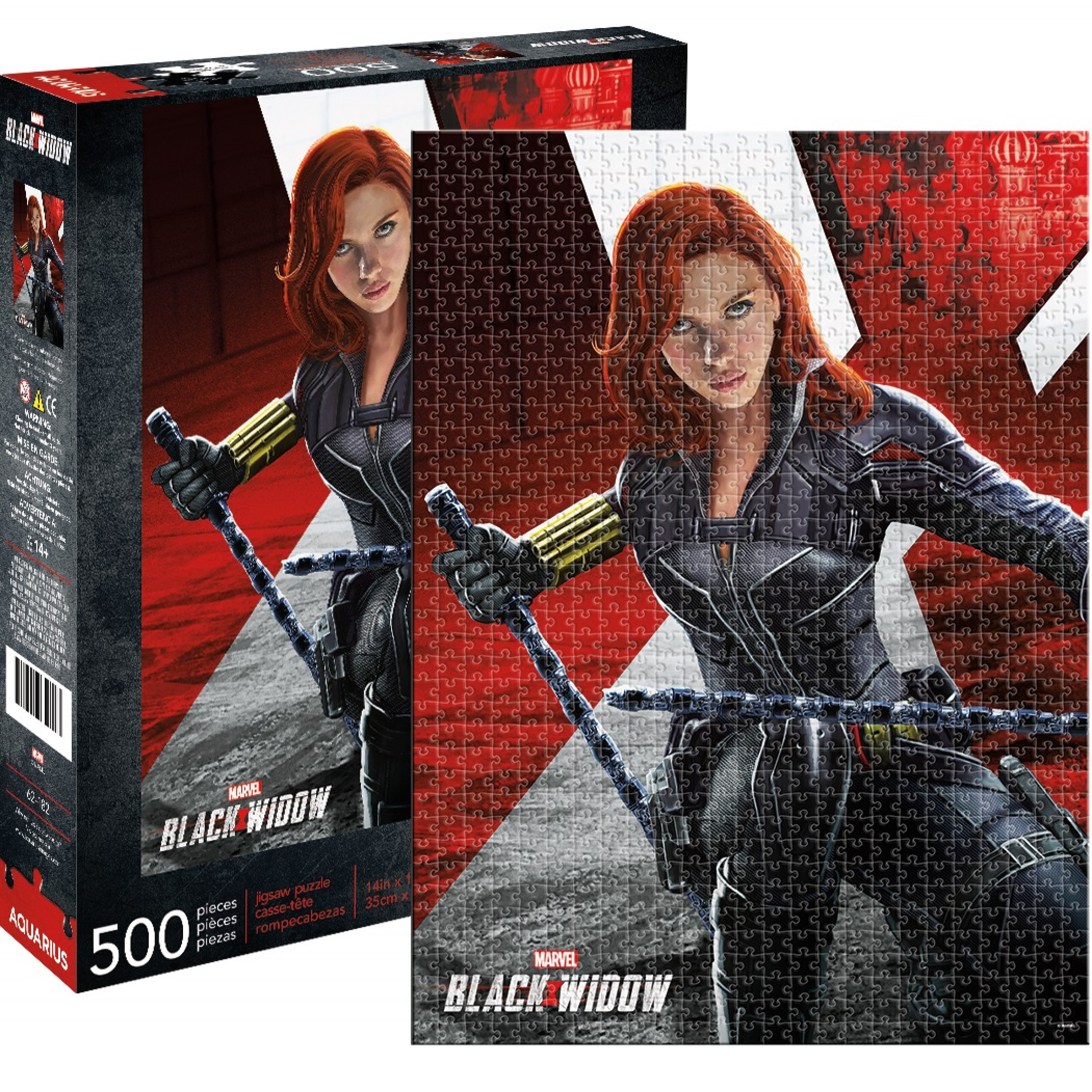 Black Widow Marvel 500 Piece Puzzle, Multi-Color