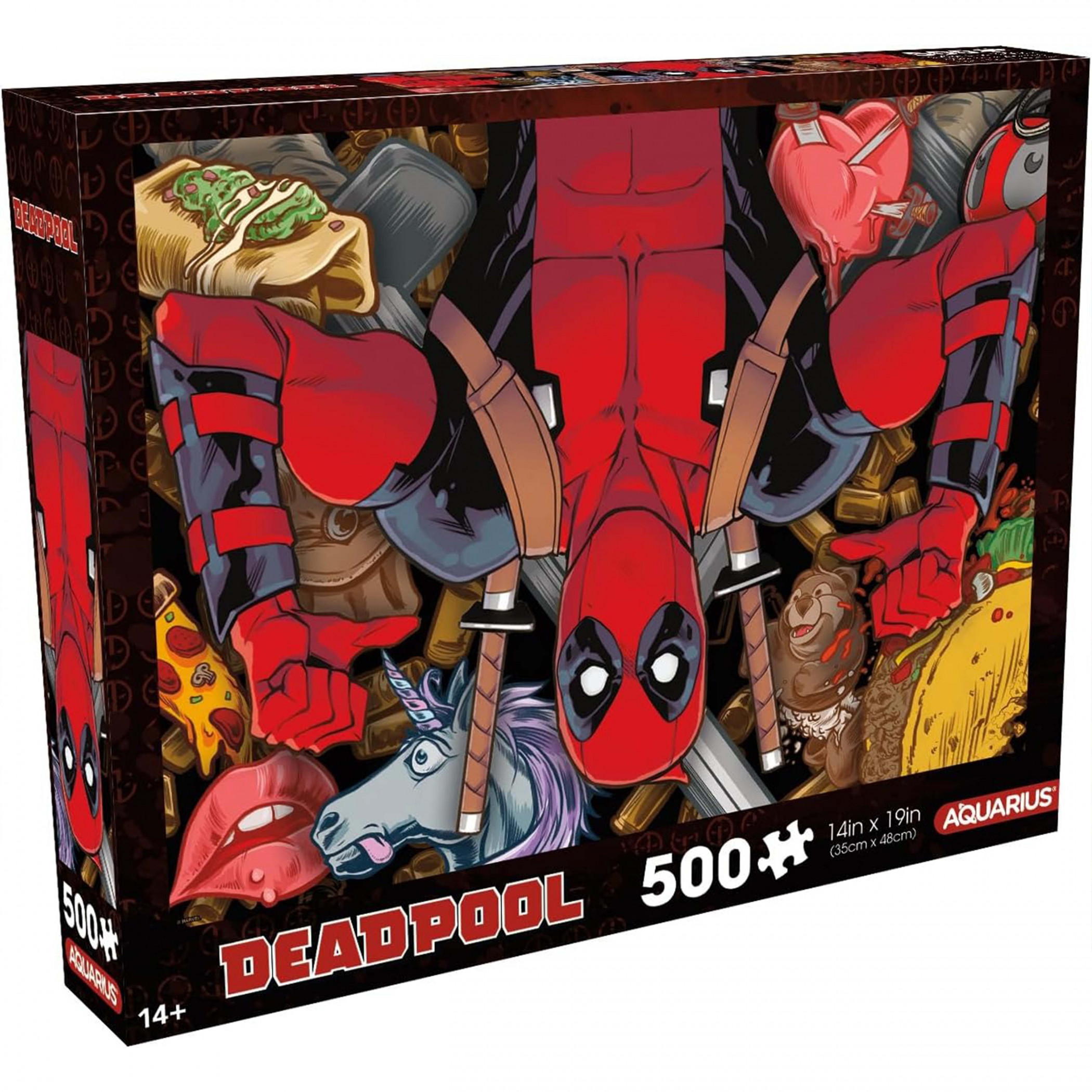 Deadpool Collage 500 Piece Jigsaw Puzzle, Multi-Color