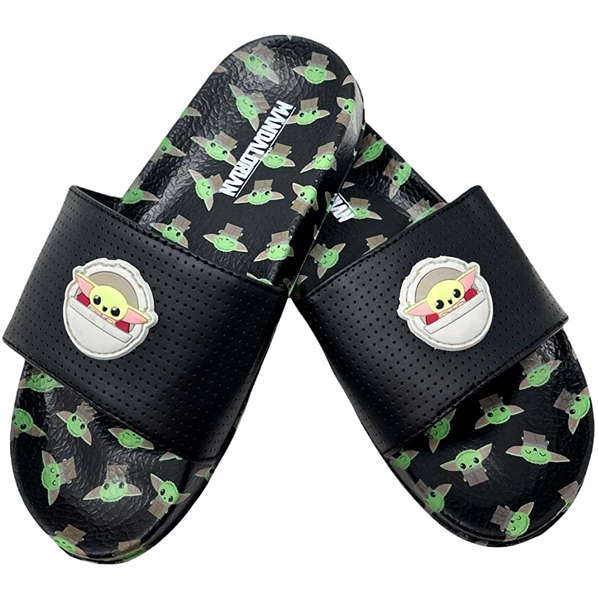 Star Wars The Mandalorian Grogu in Pram Youth Flip Flop Slides, Multi-Color