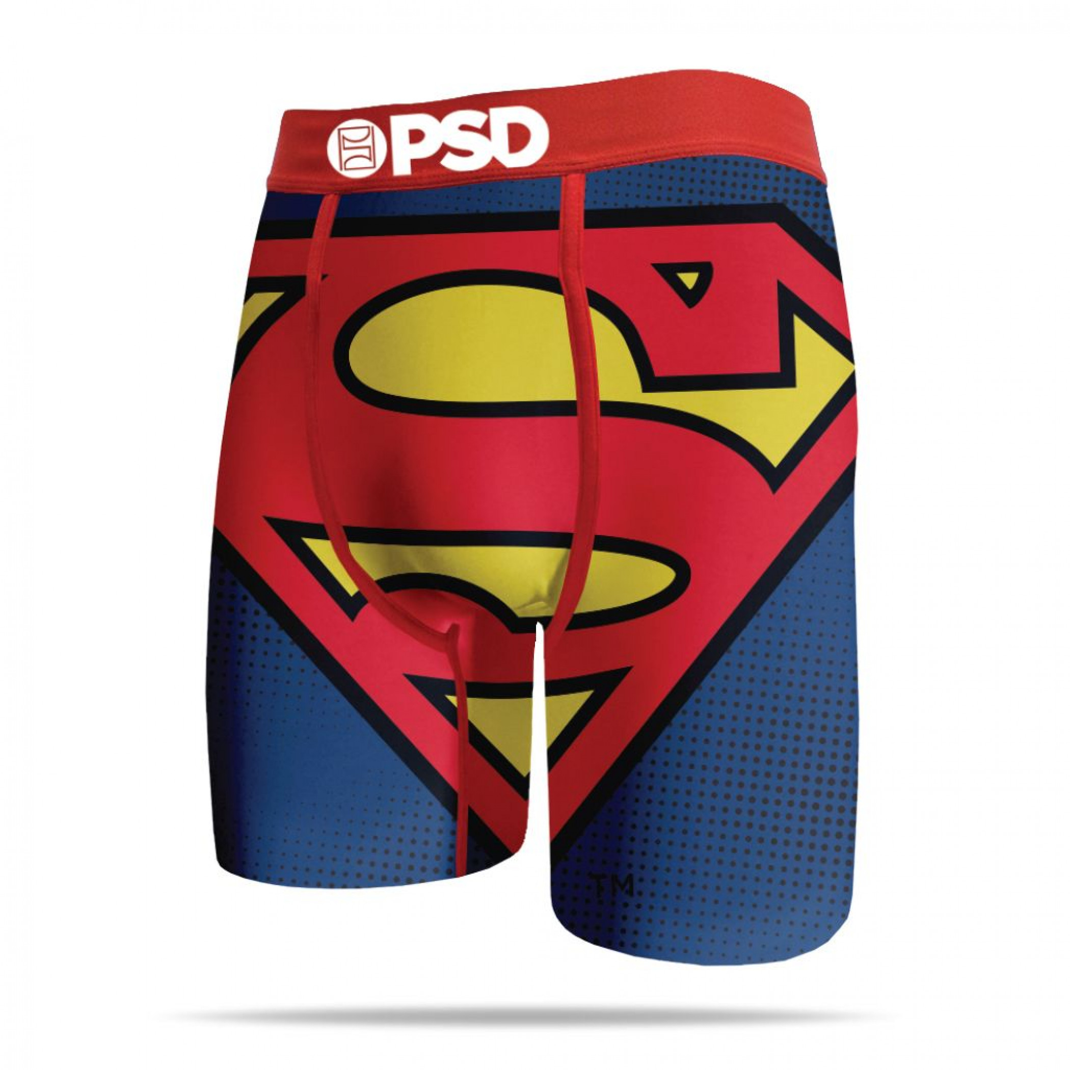 DC Comics Superman Large Symbol Men's PSD Boxer Briefs, Blue