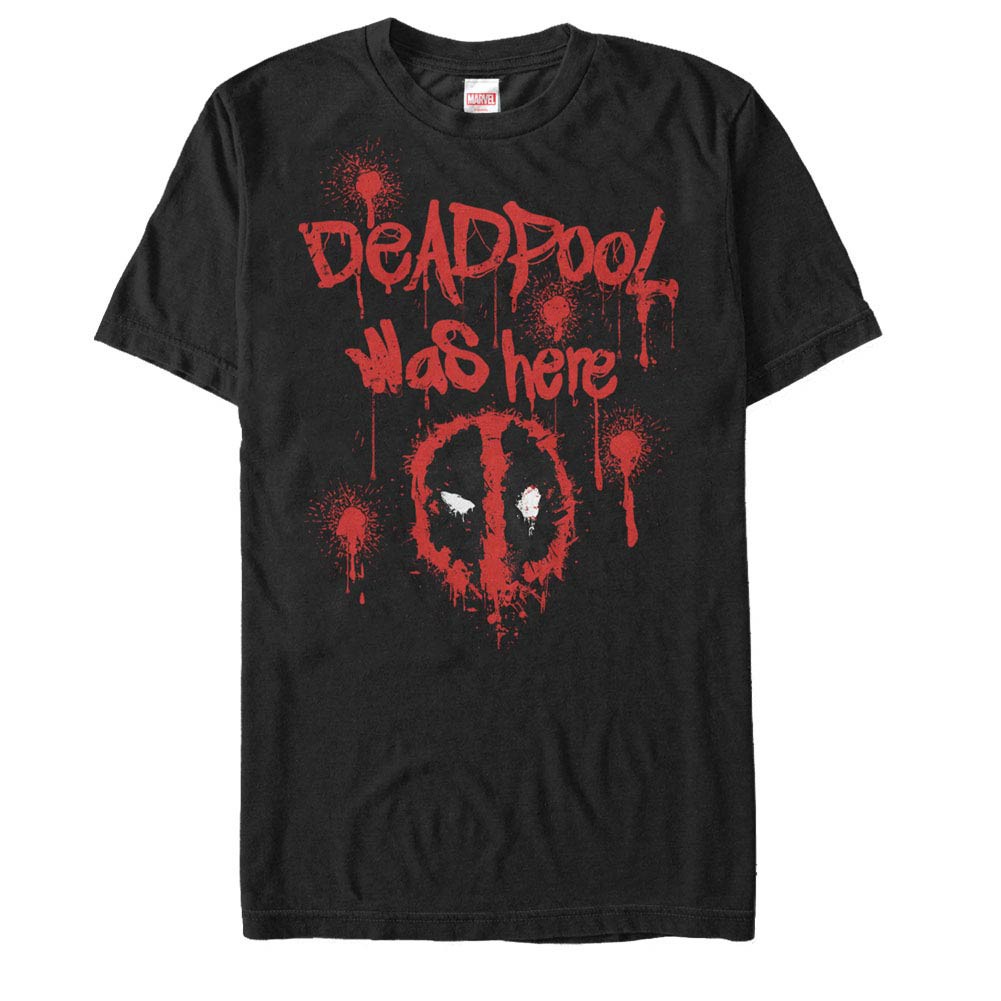 Deadpool Tag Line Black Mens T-Shirt, Black