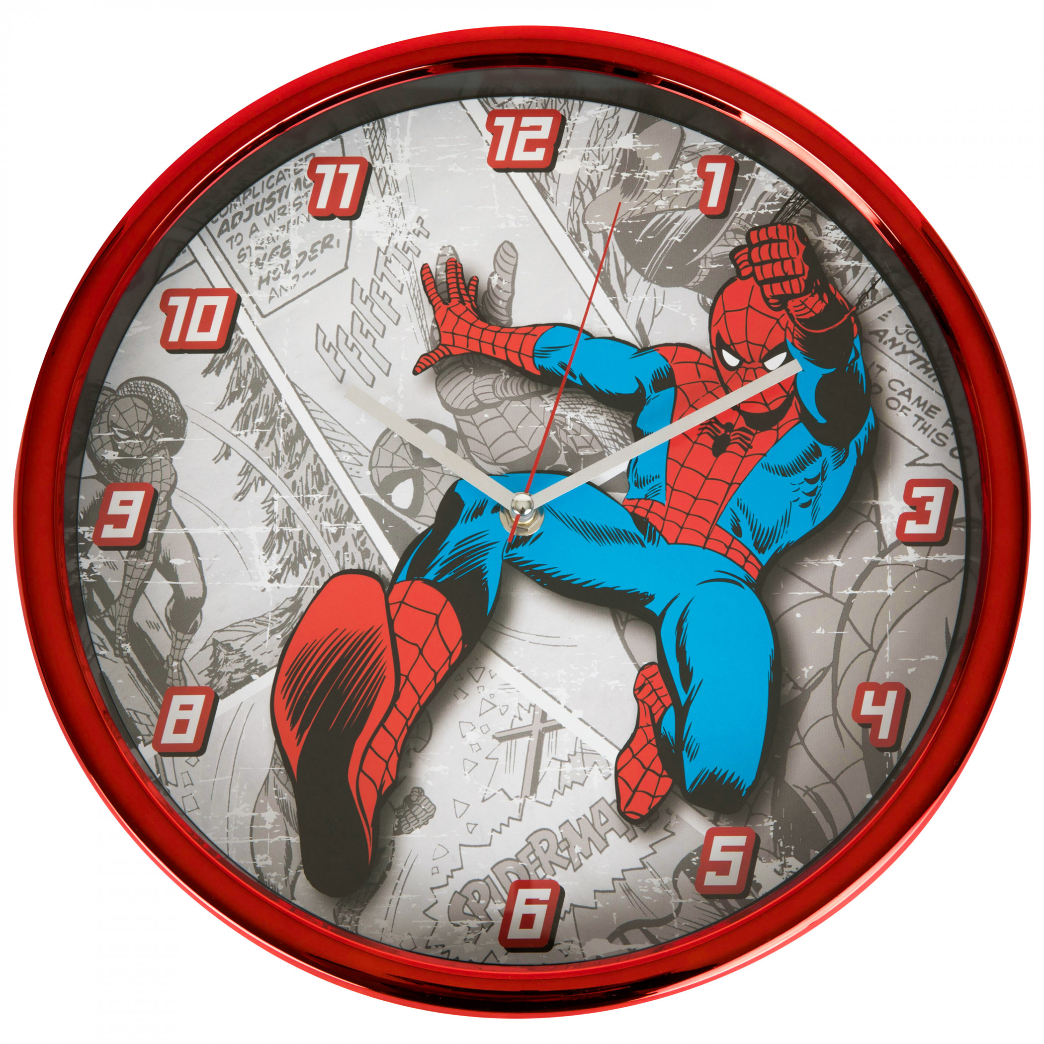 Spider-Man Web Swinging Wall Clock, Black