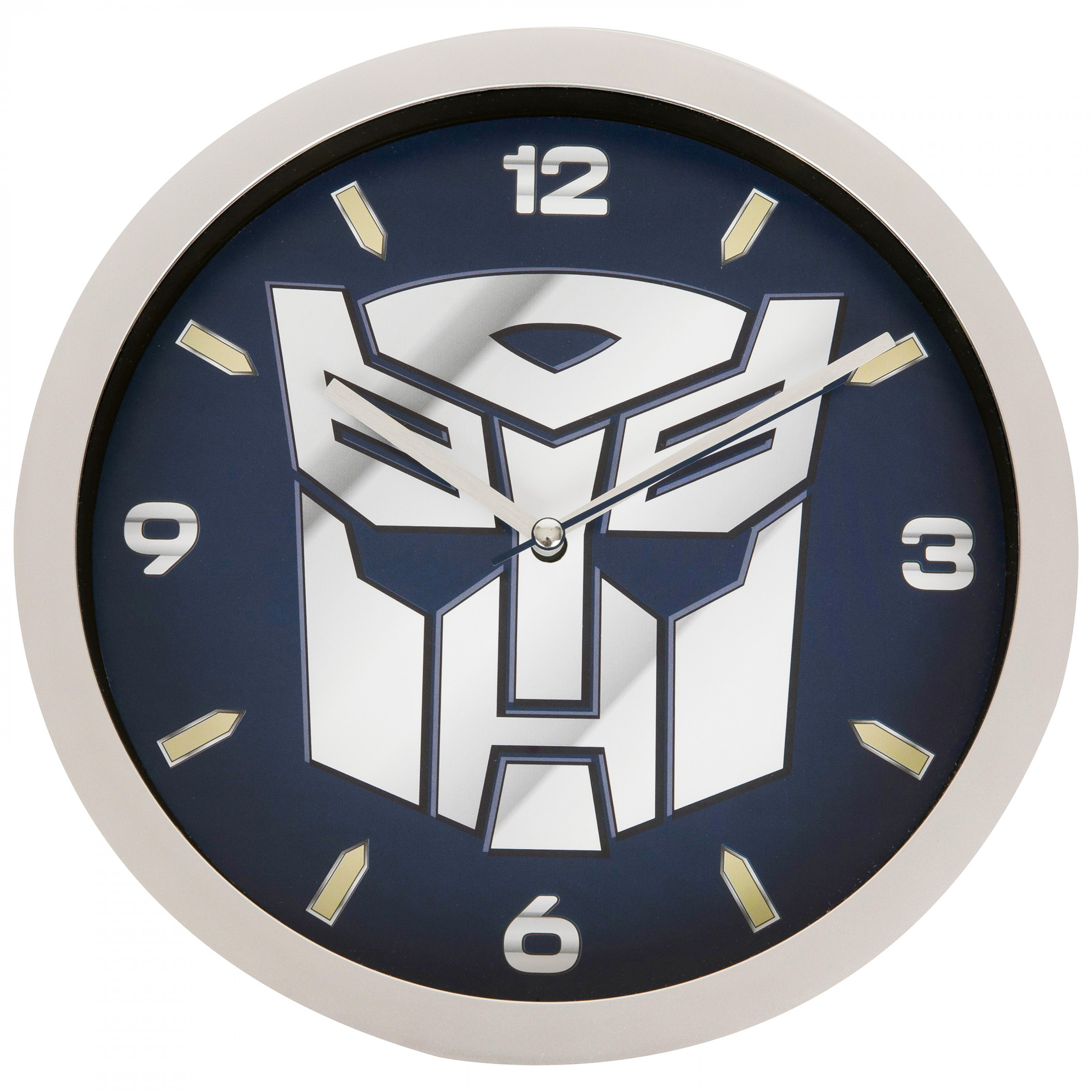 Transformers Autobot Insignia Chrome Wall Clock, Multi-Color