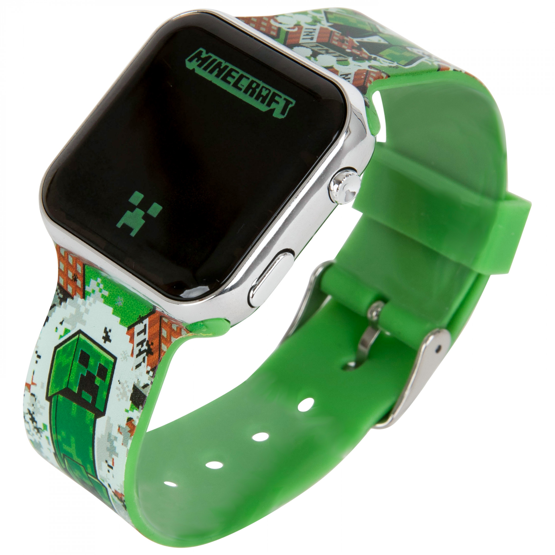 Minecraft Creeper Explosion LED Digital Wrist Watch, Multi-Color
