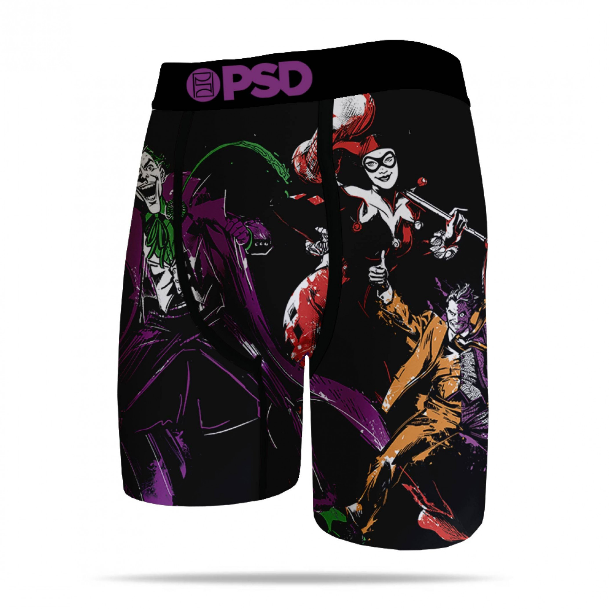Harley Quinn And The DC Villain's Rogues Gallery Men's Boxer Briefs, Multi-Color