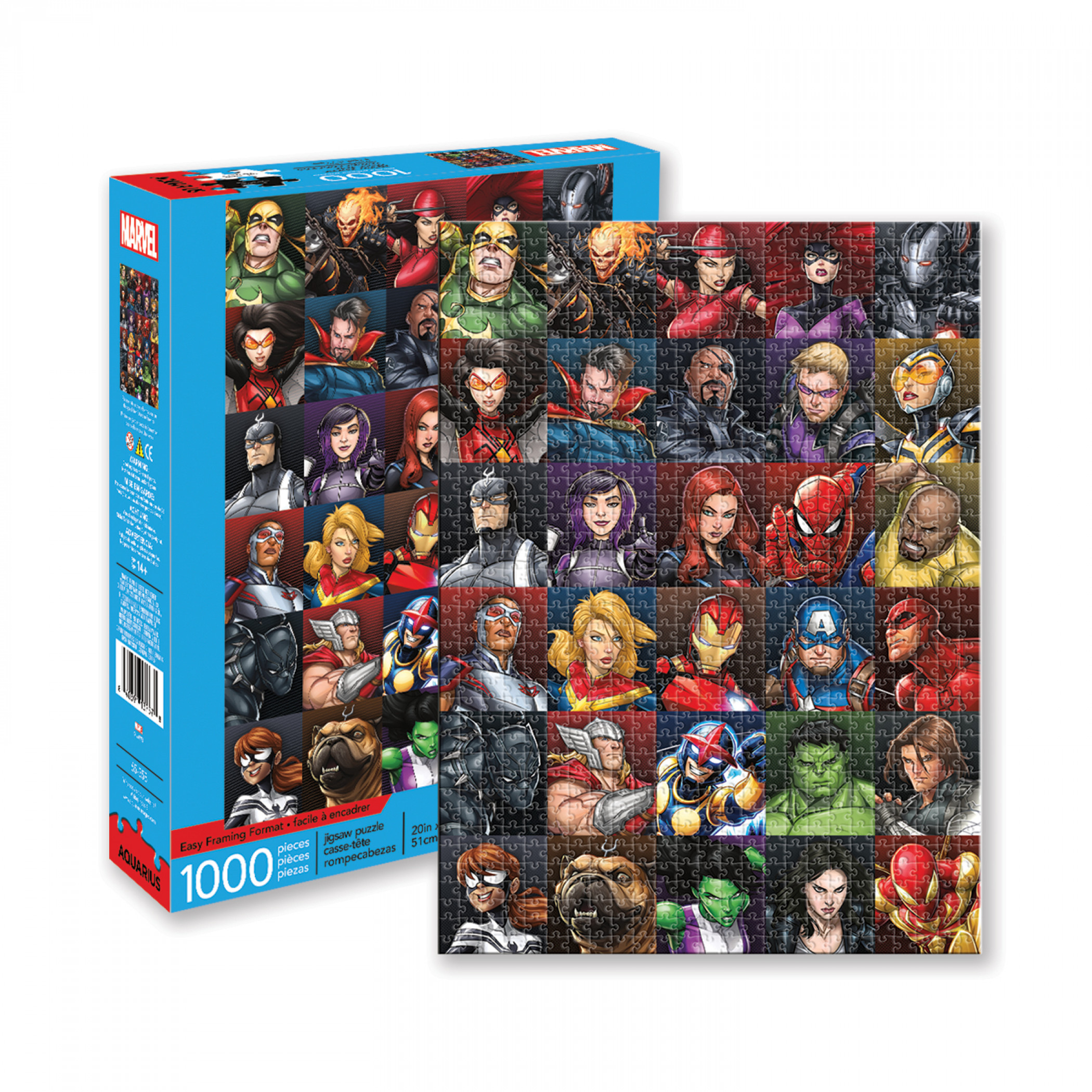 Marvel Heroes Collage 1000 Piece Jigsaw Puzzle, Multi-Color