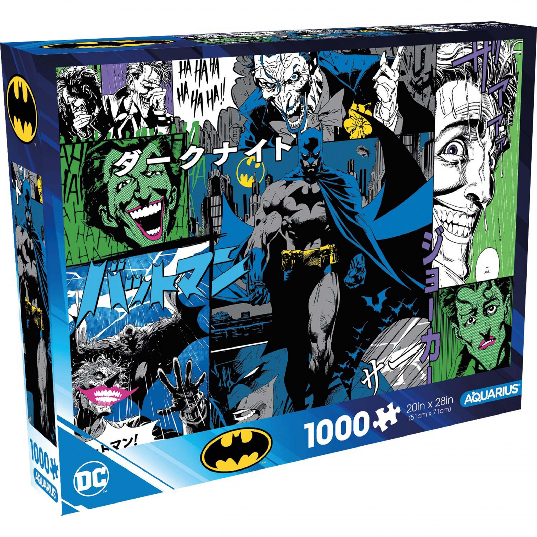 Batman and The Joker Manga 1000 Piece Jigsaw Puzzle, Multi-Color