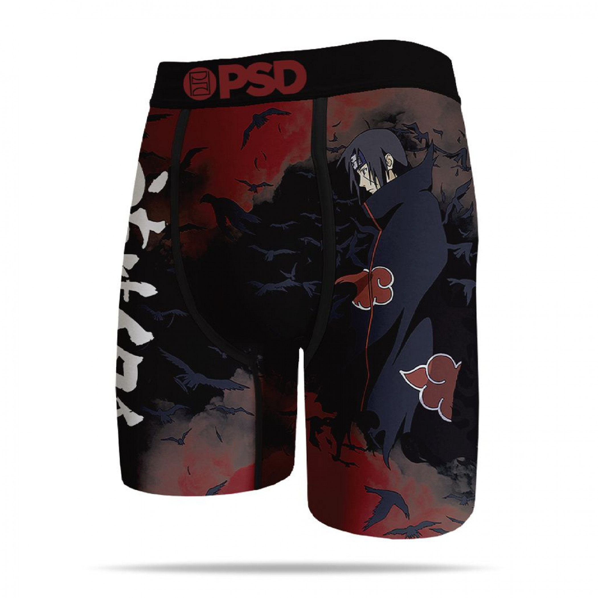 Naruto Shippuden Tsukuyomi Karasu Crows Itachi Men's Boxer Briefs, Black