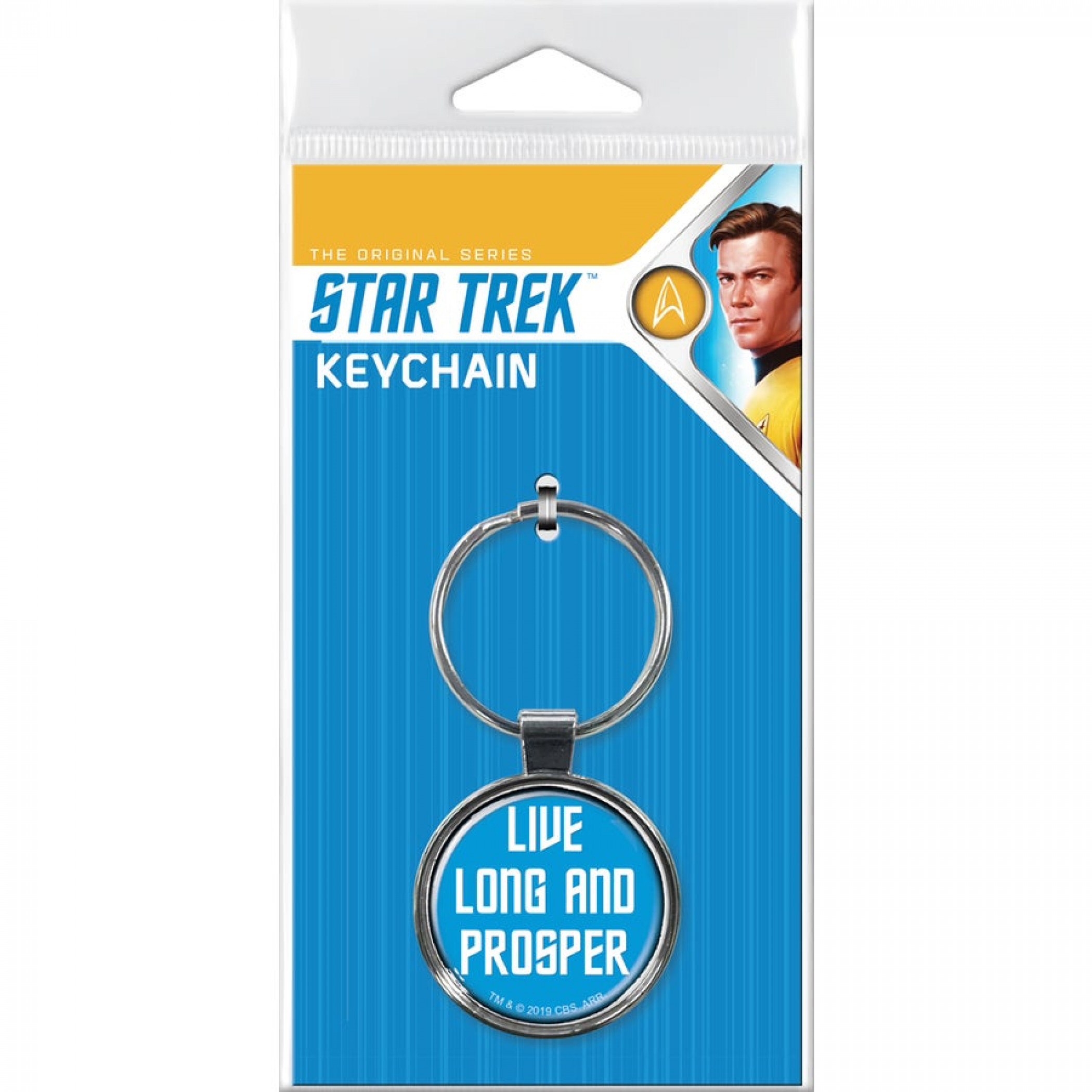 Star Trek Live Long and Prosper Keychain, Blue
