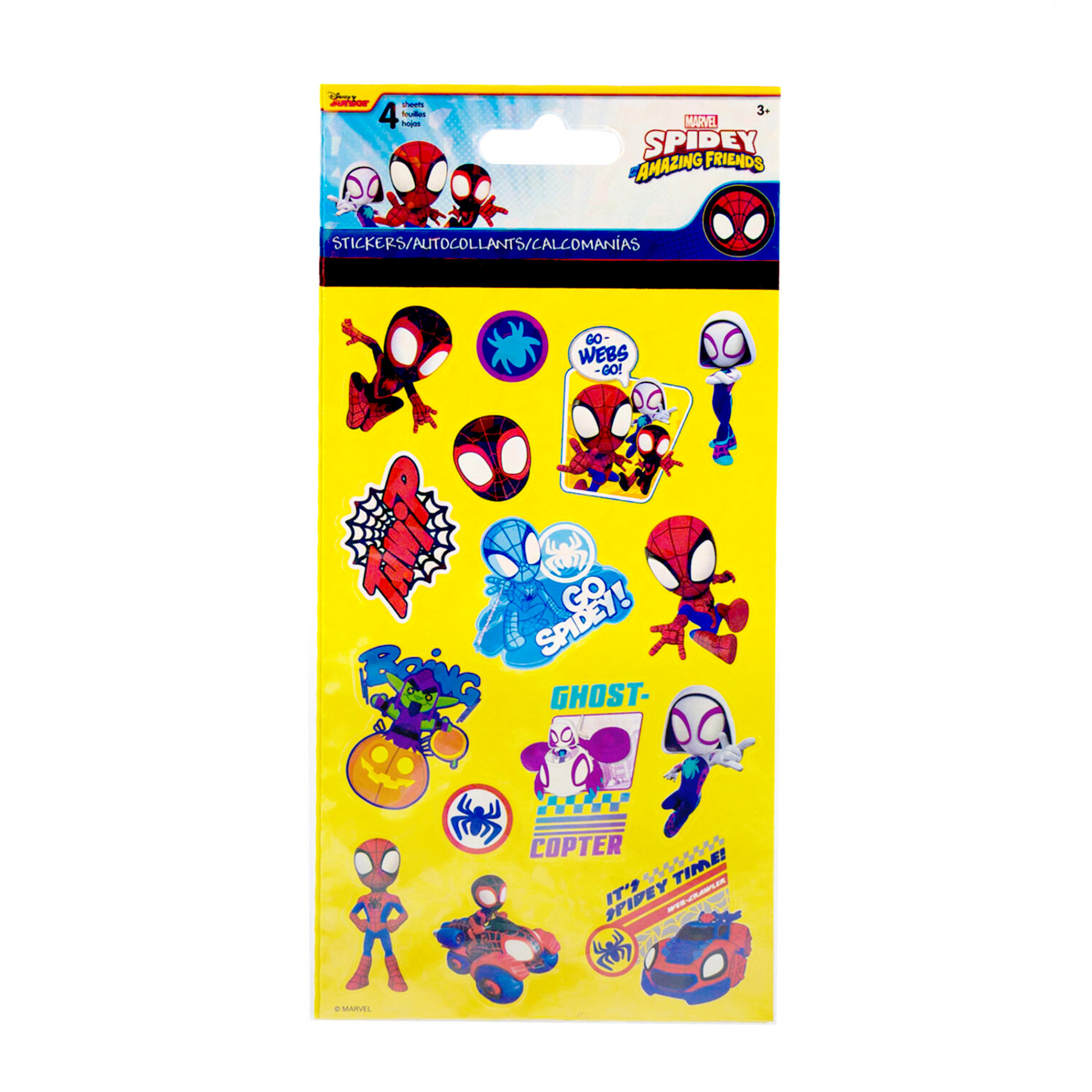 Marvel Spidey and His Amazing Friends 4-Sheet Variety Sticker Set, Multi-Color