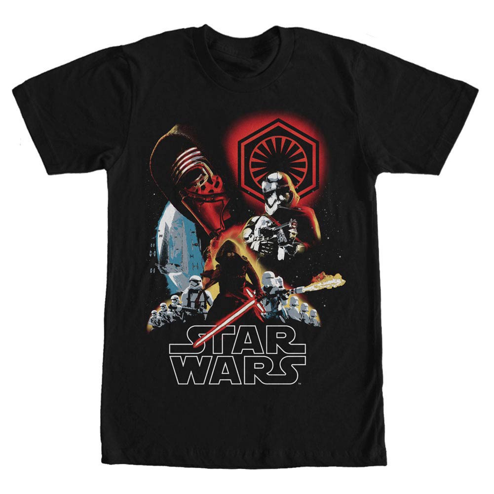 Star Wars Episode 7 Dire Threats Black T-Shirt, Black