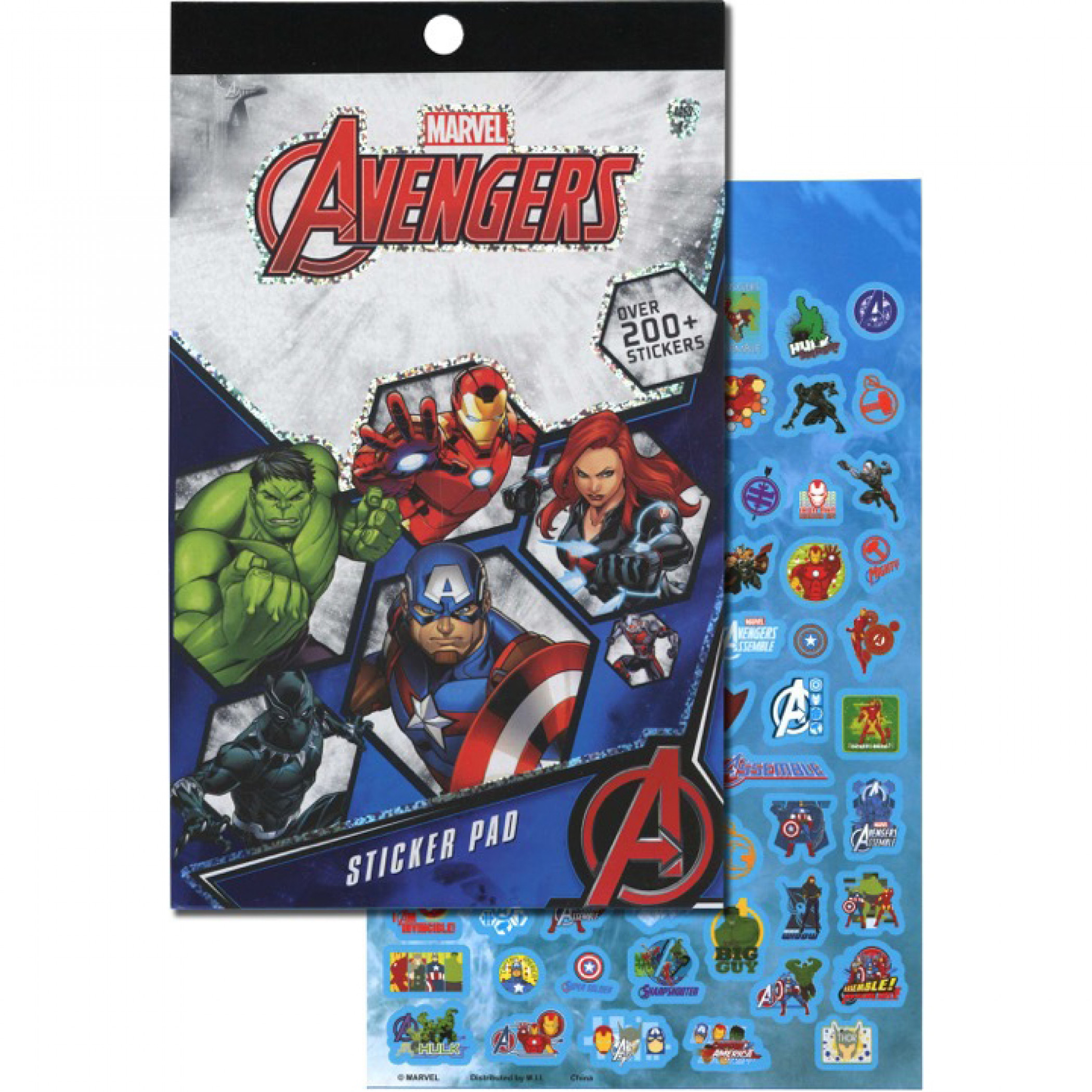 Avengers 4 Sheet Foil Cover 200+ Stickers, Multi-Color