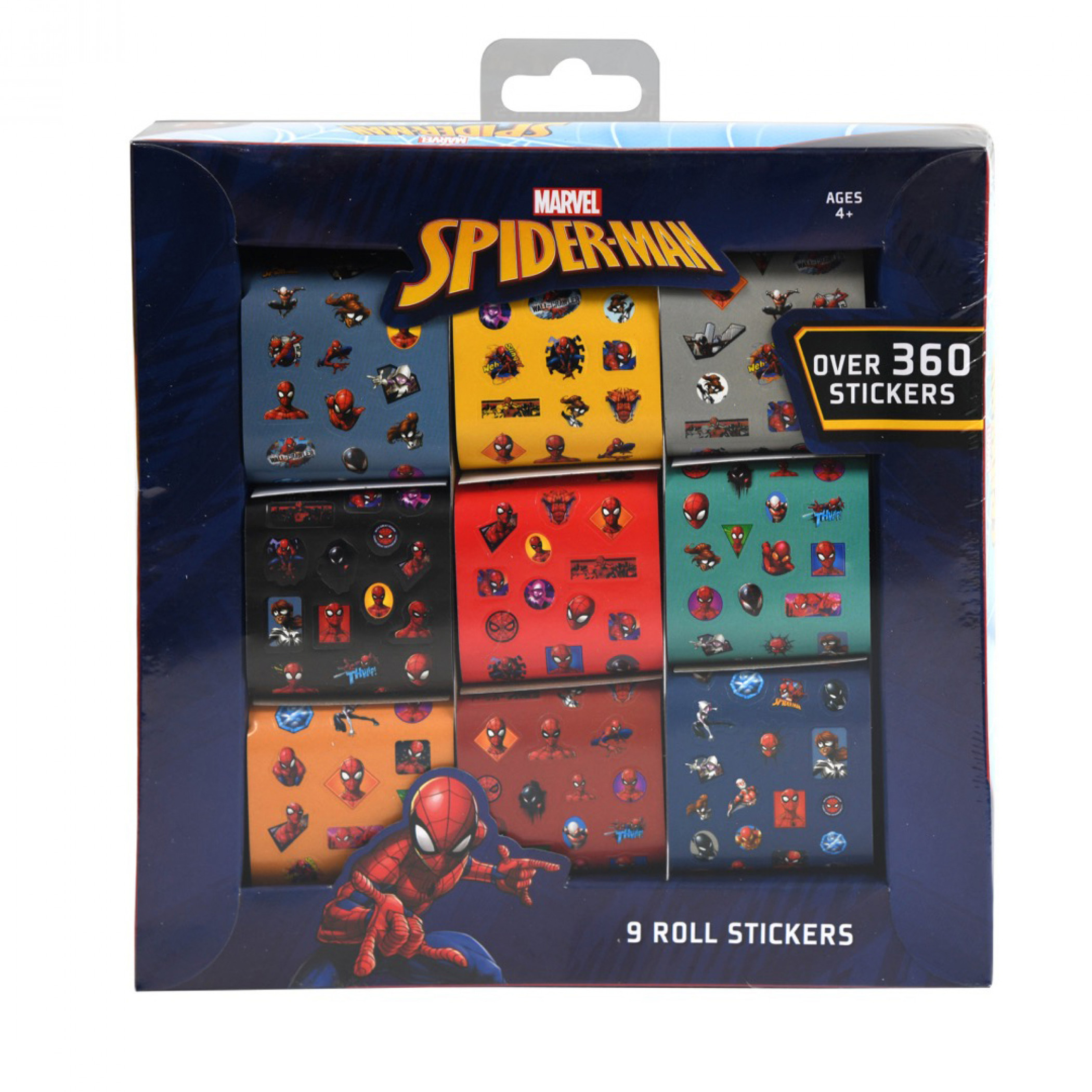 Spider-Man 9-Roll 360+ Sticker Box, Multi-Color