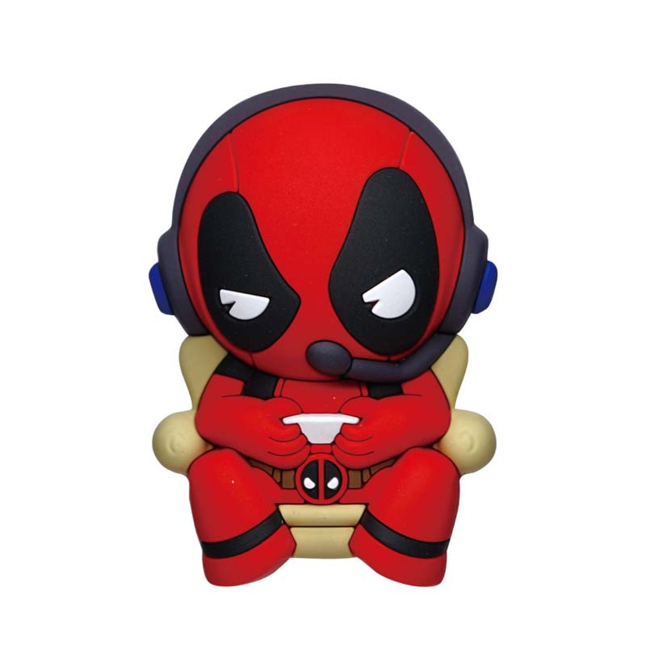 Deadpool Gaming 3D Foam Magnet, Red