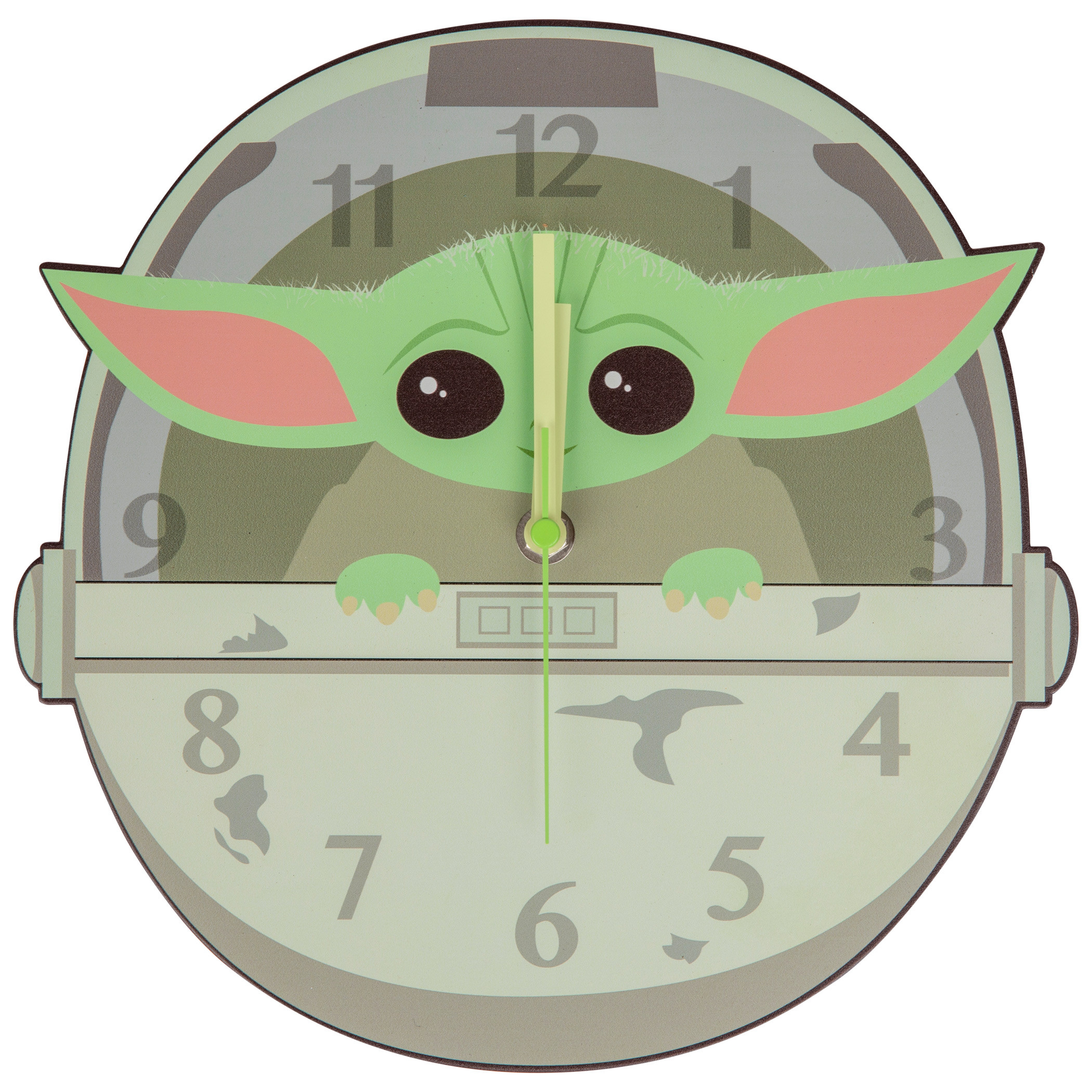 Star Wars The Mandalorian The Child Pod Clock, Green