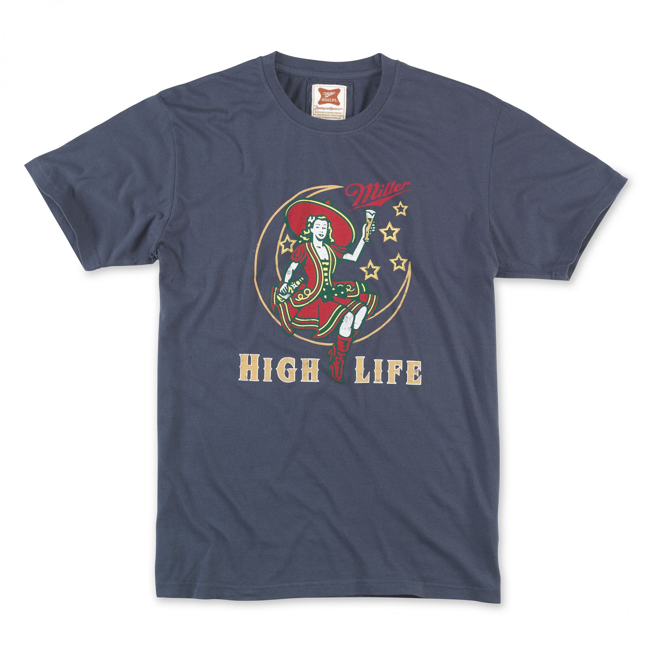 Miller High Life Girl in The Moon T-Shirt