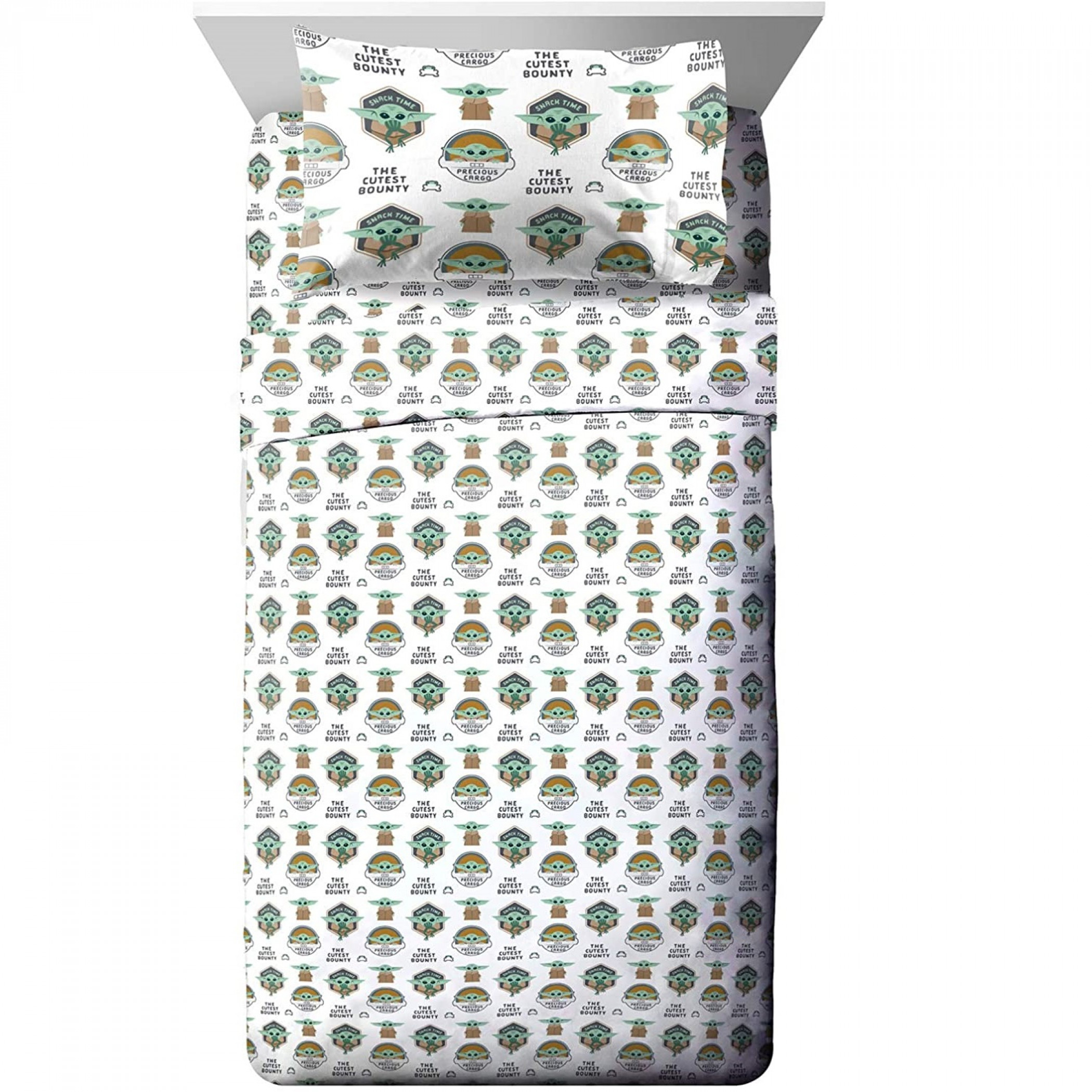 Star Wars The Mandalorian The Child All Over Twin Sheet Set, Multi-Color