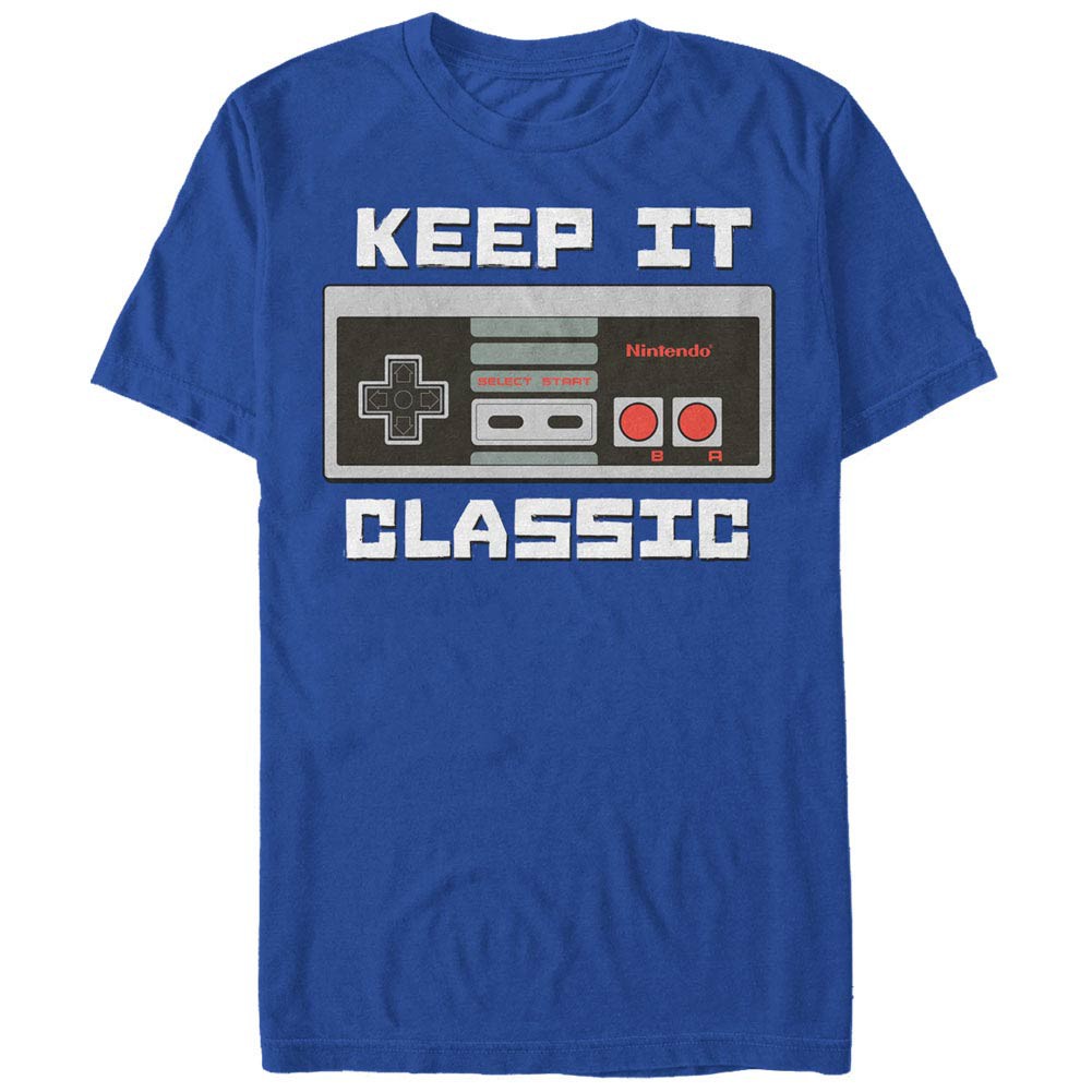 Nintendo Keep it Classic Blue T-Shirt, Blue