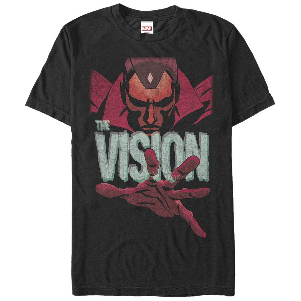 Marvel Teams Vision Black Mens T-Shirt, Black
