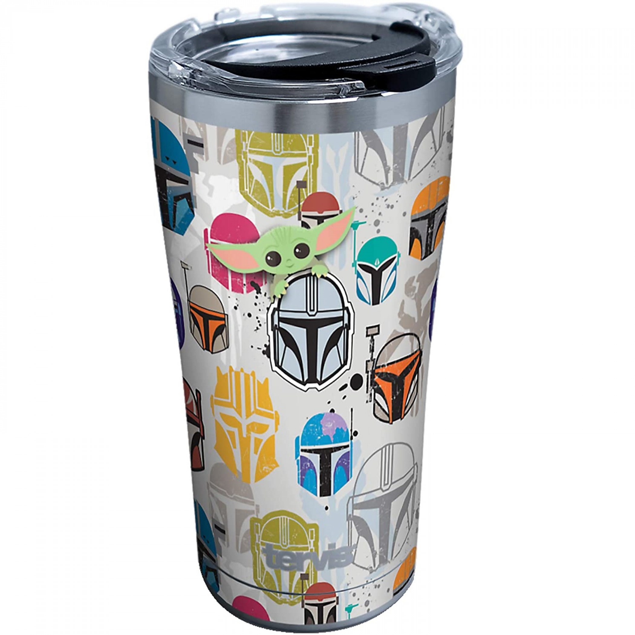 Star Wars The Mandalorian Helmets and Faces 20 oz. Stainless Tervis Tumbler, Multi-Color
