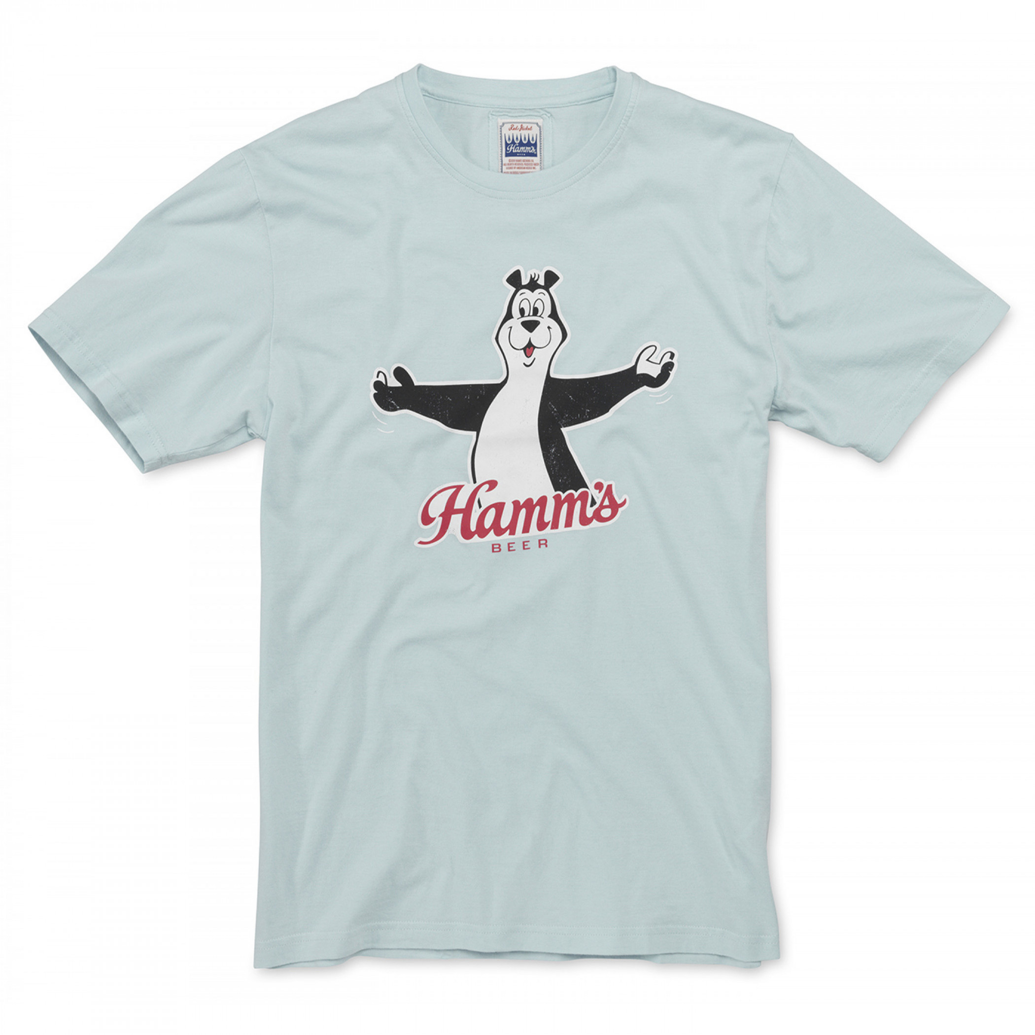 Hamm's Beer Bear Men's Light Blue T-Shirt