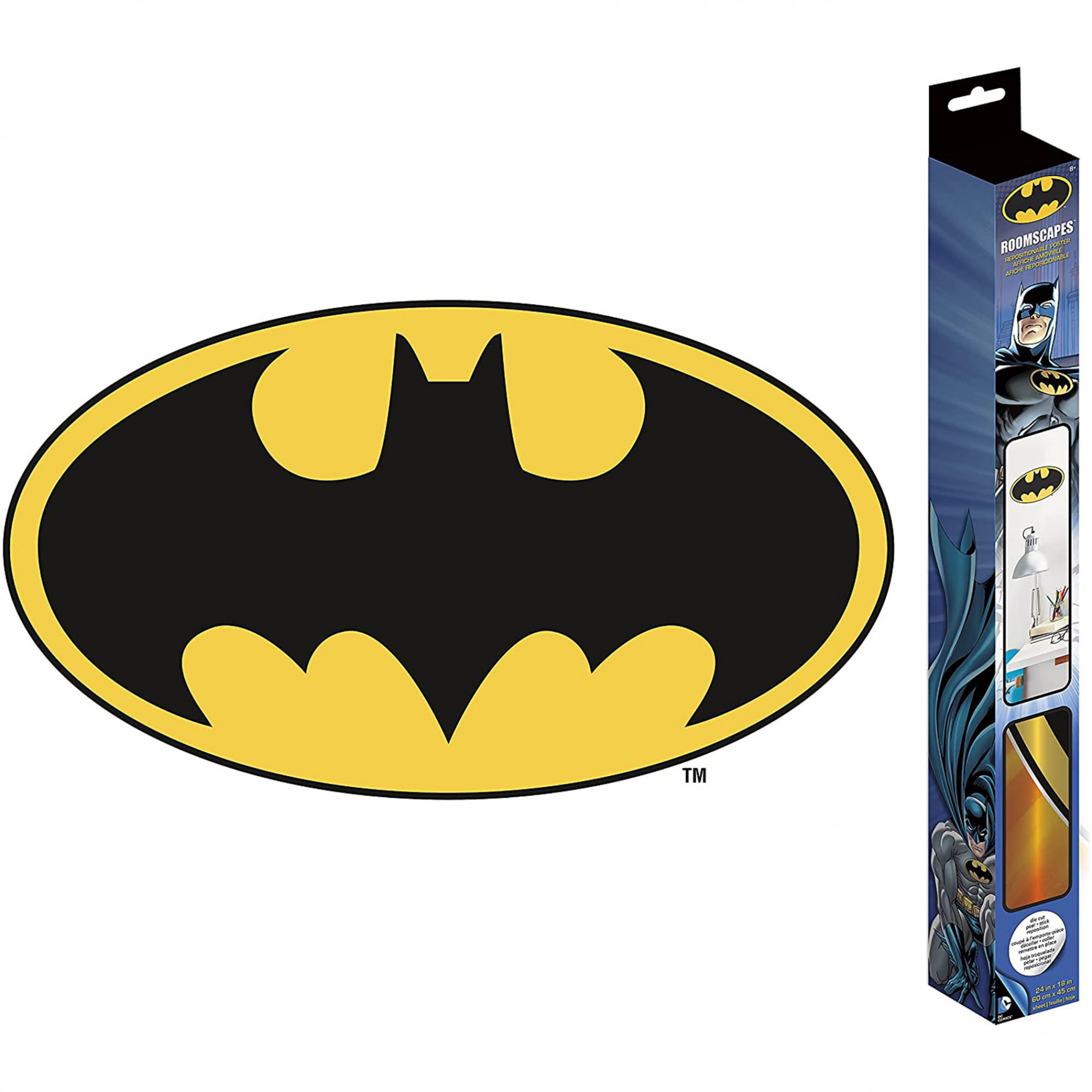 Batman Classic Bat Symbol RoomScapes Wall Decal, Multi-Color